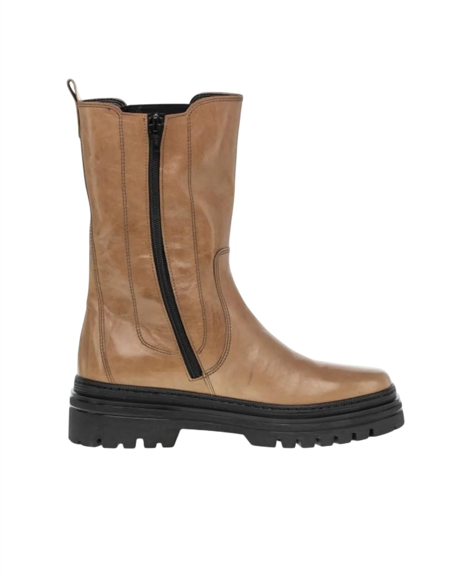 Glaced Nappa Chelsea Boot In Brown,black