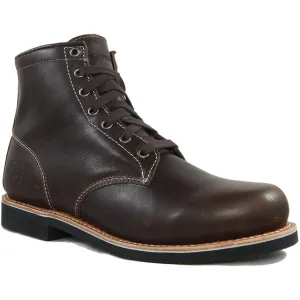 Gobi Desert Mens Leather Steel Toe Ankle Boots