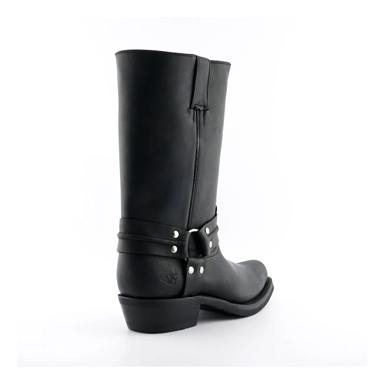 Grinders Unisex Black Western High Leather Boots- Renegade Hi