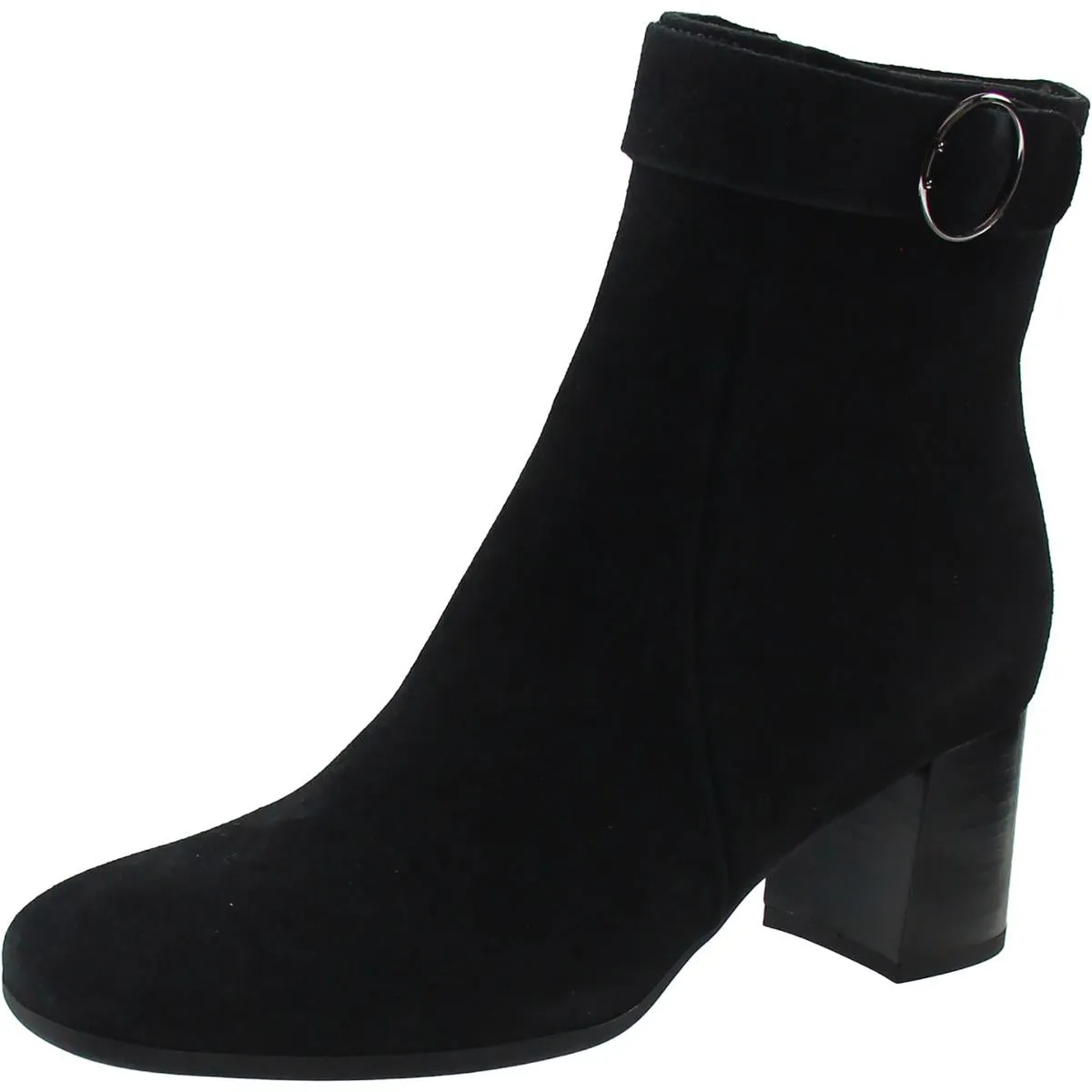 Hally  Womens Buckle Suede Booties