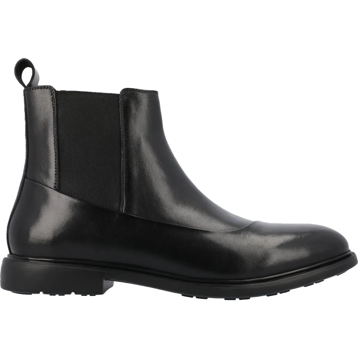 Hanford Mens Zipper Leather Chelsea Boots