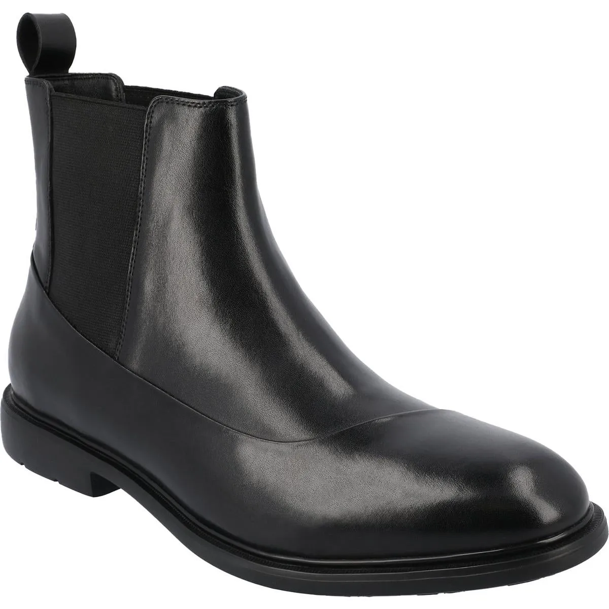 Hanford Mens Zipper Leather Chelsea Boots