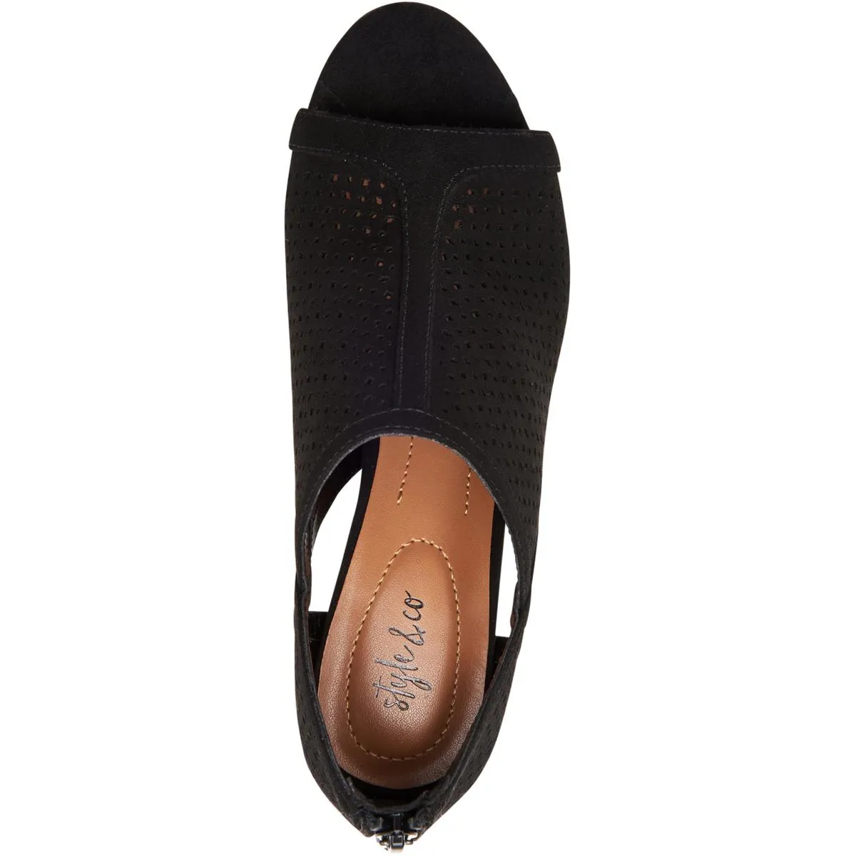 Hannon Womens Peep Toe Perforated Shooties