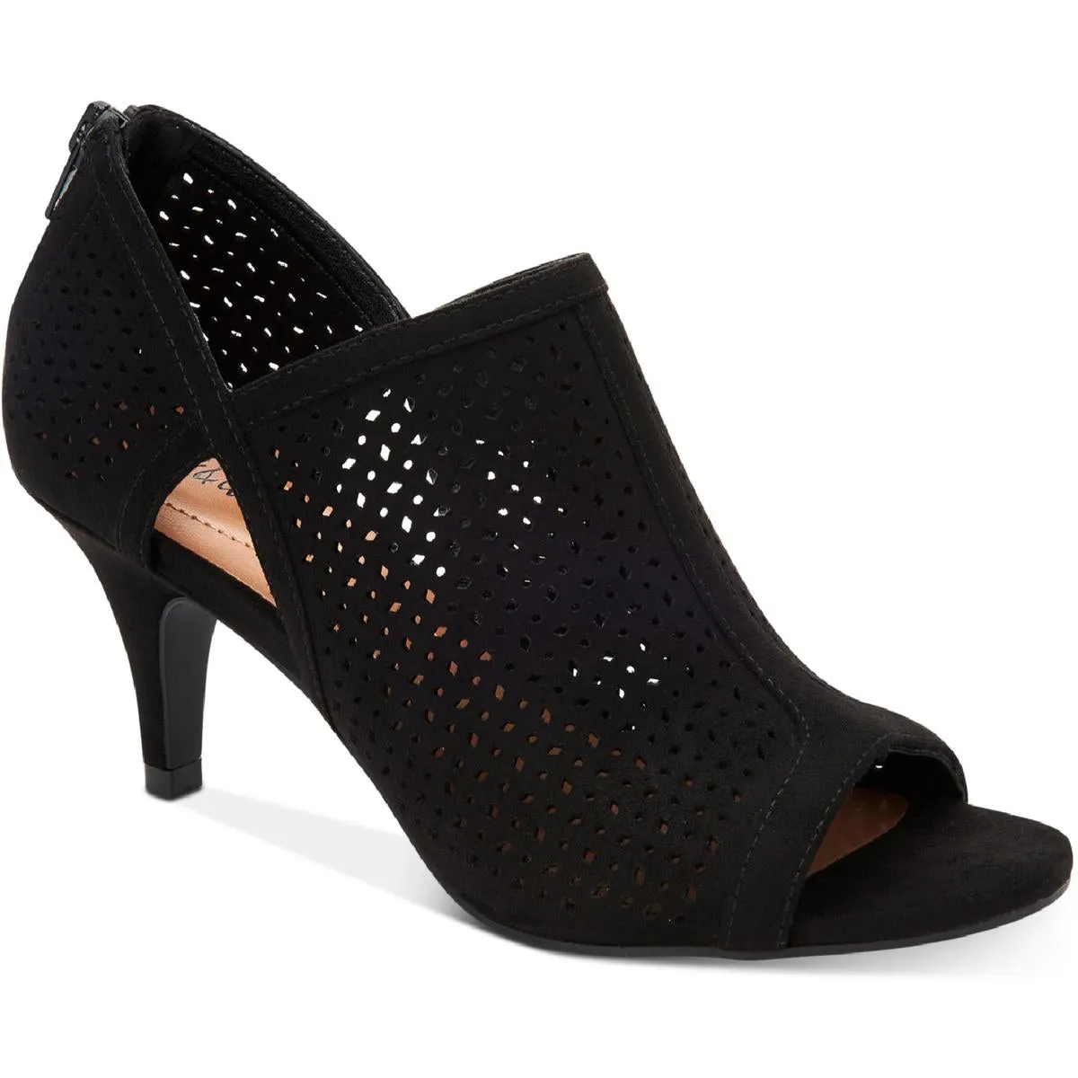 Hannon Womens Peep Toe Perforated Shooties