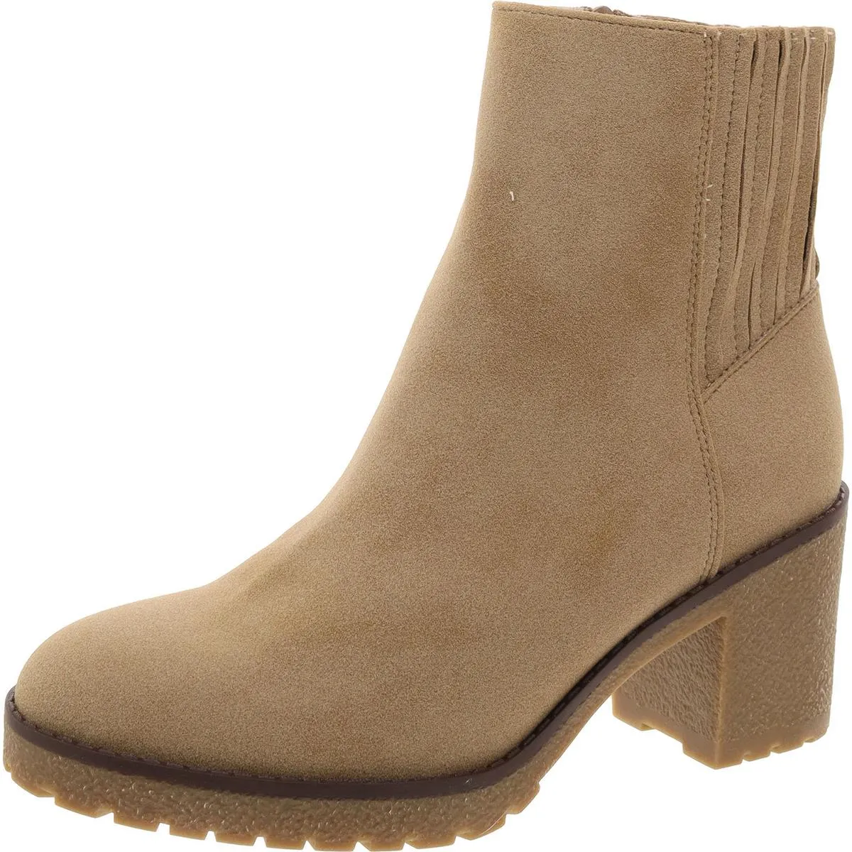 Harlow Womens Faux Suede Stretch Booties