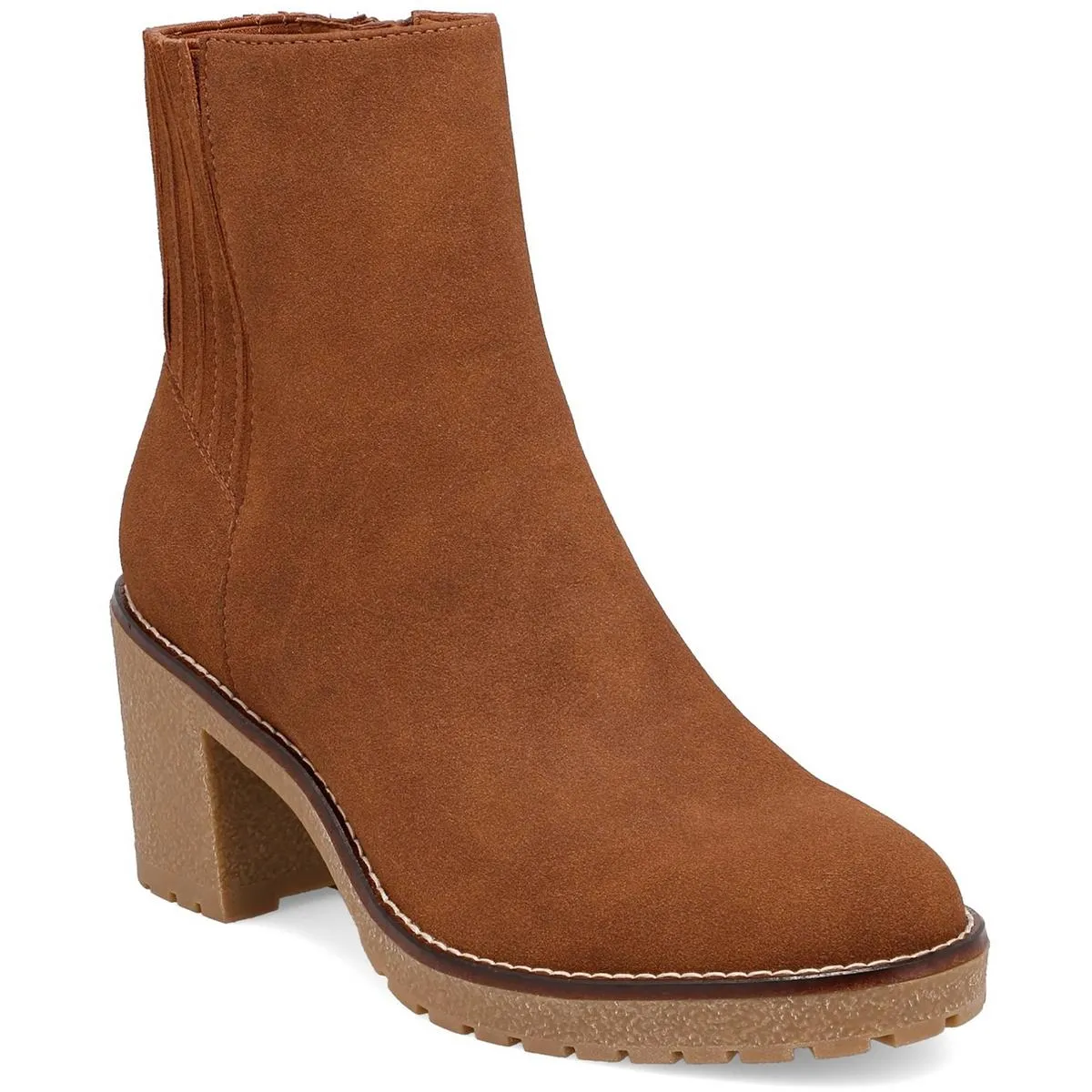 Harlow Womens Faux Suede Stretch Booties