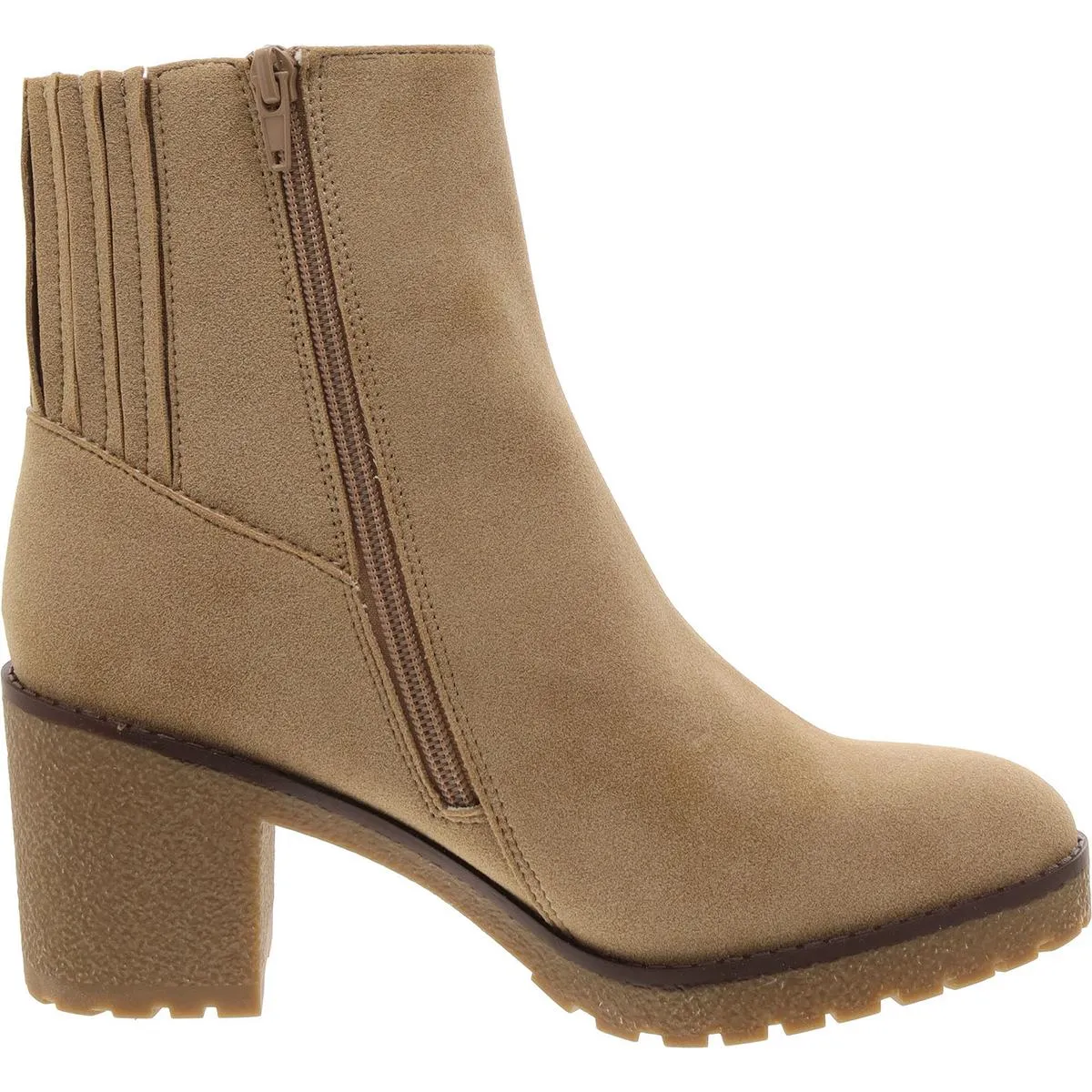 Harlow Womens Faux Suede Stretch Booties