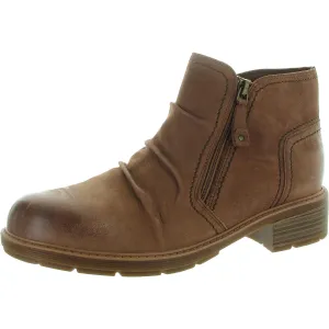 Hearth Dove Womens Zipper Faux Leather Booties