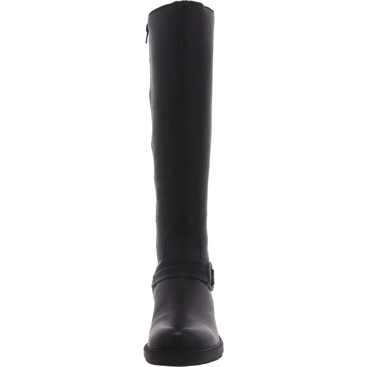 Hearth Raews Womens Leather Buckle Knee-High Boots