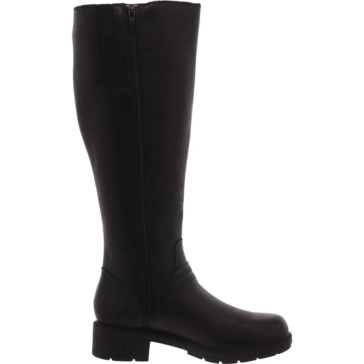 Hearth Raews Womens Leather Buckle Knee-High Boots