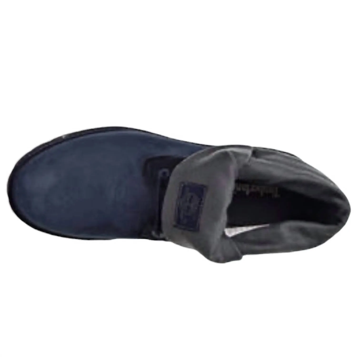 Heritage Roll Top Boots In Navy Nubuck