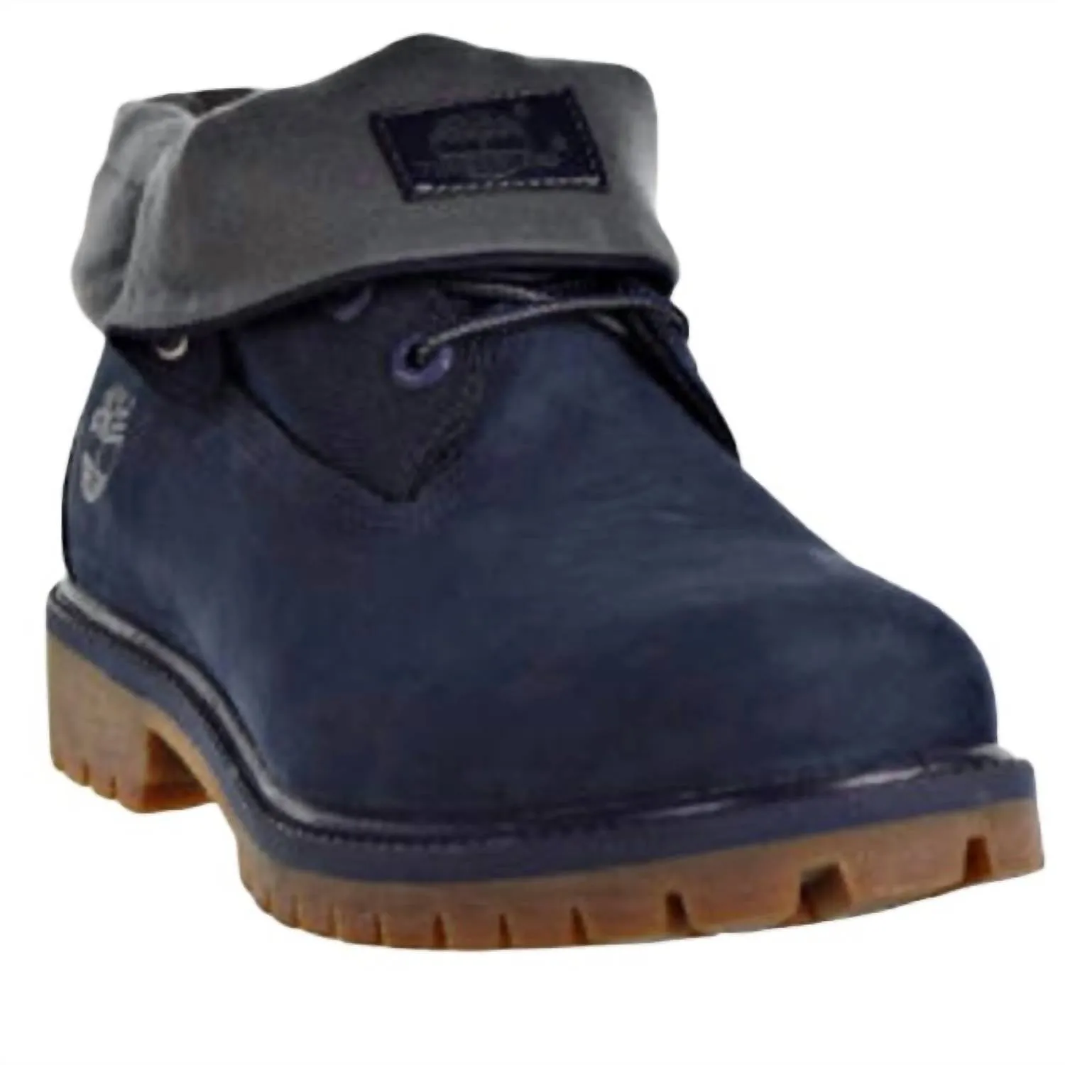 Heritage Roll Top Boots In Navy Nubuck