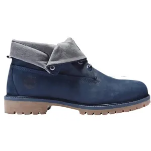 Heritage Roll Top Boots In Navy Nubuck