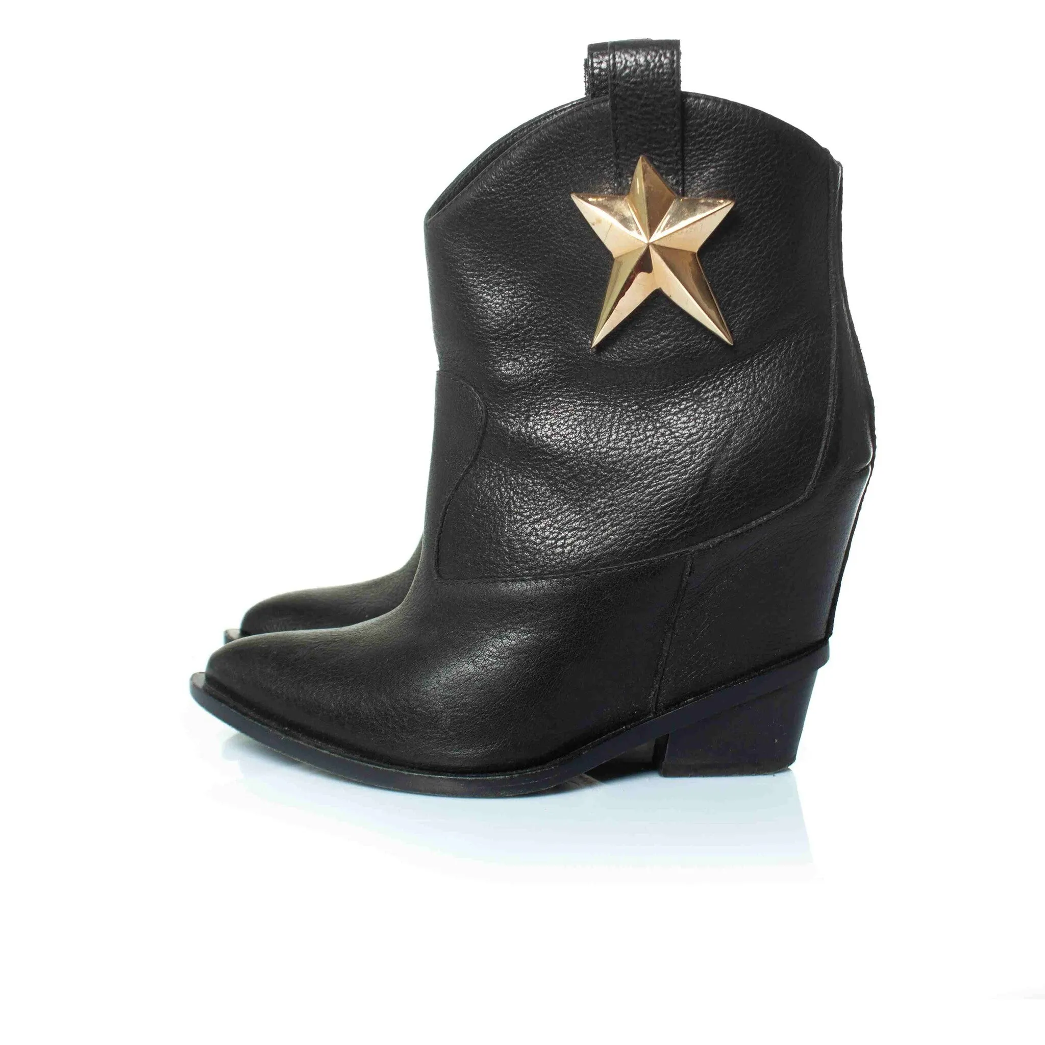 hidden platform wedge star boots
