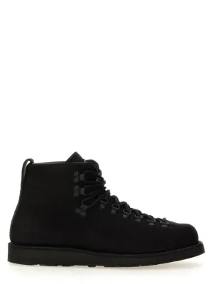 High-Top Black Suede Boot