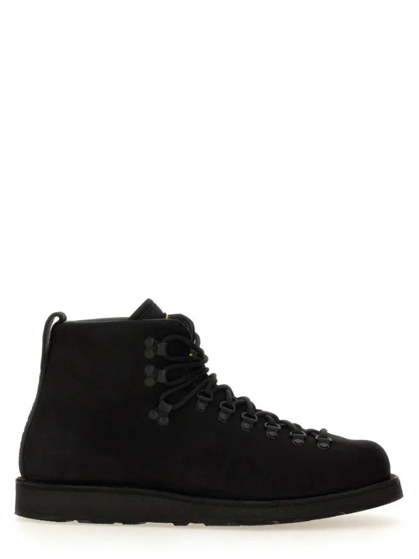 High-Top Black Suede Boot