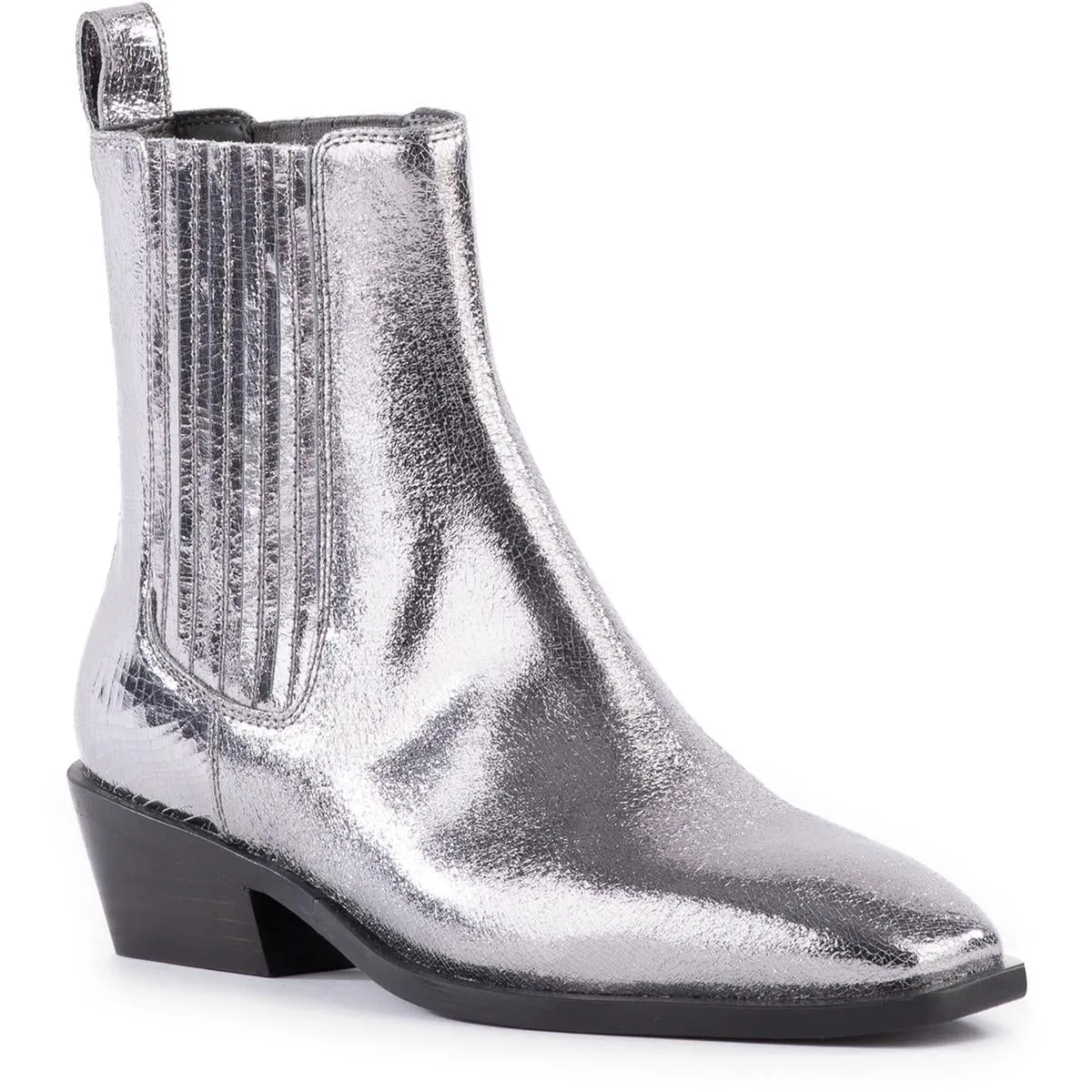Hold Me Down Womens Textured Leather Chelsea Boots