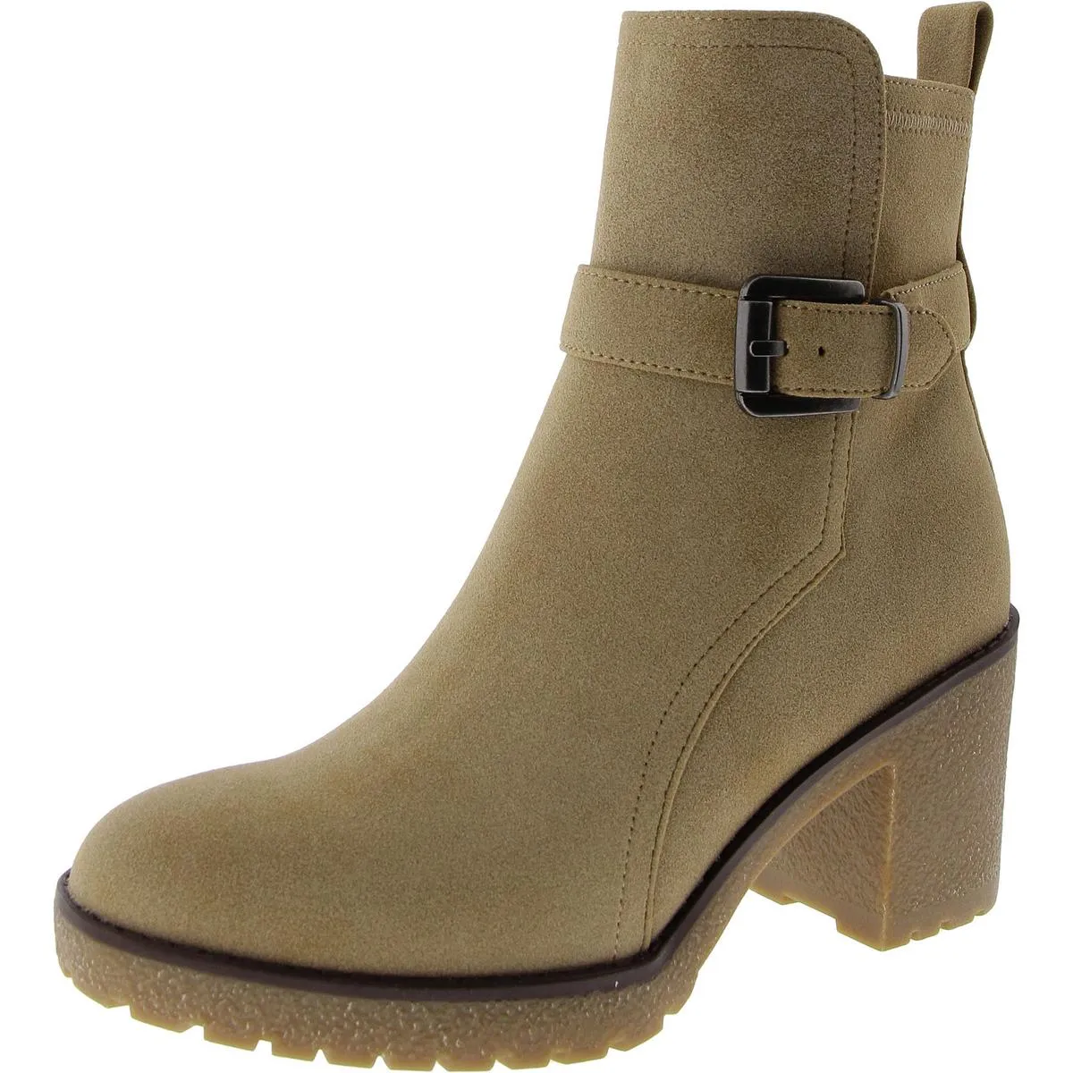 HOLT Womens Faux Leather Zipper Ankle Boots