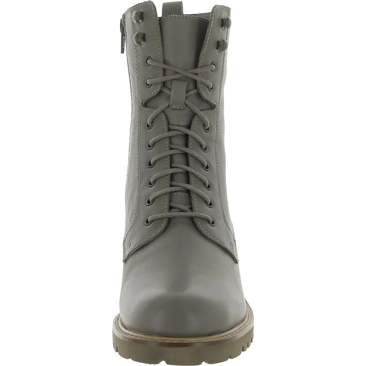 Irresistible Womens Leather Lace-Up Combat Boots
