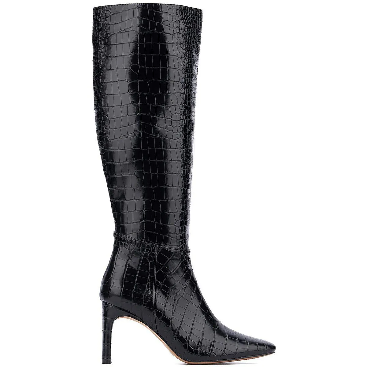 ISABELLE Womens Zipper Manmade Knee-High Boots