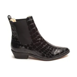 Ivy Lee Stella Faux Croco Black - LAST PAIR size 36