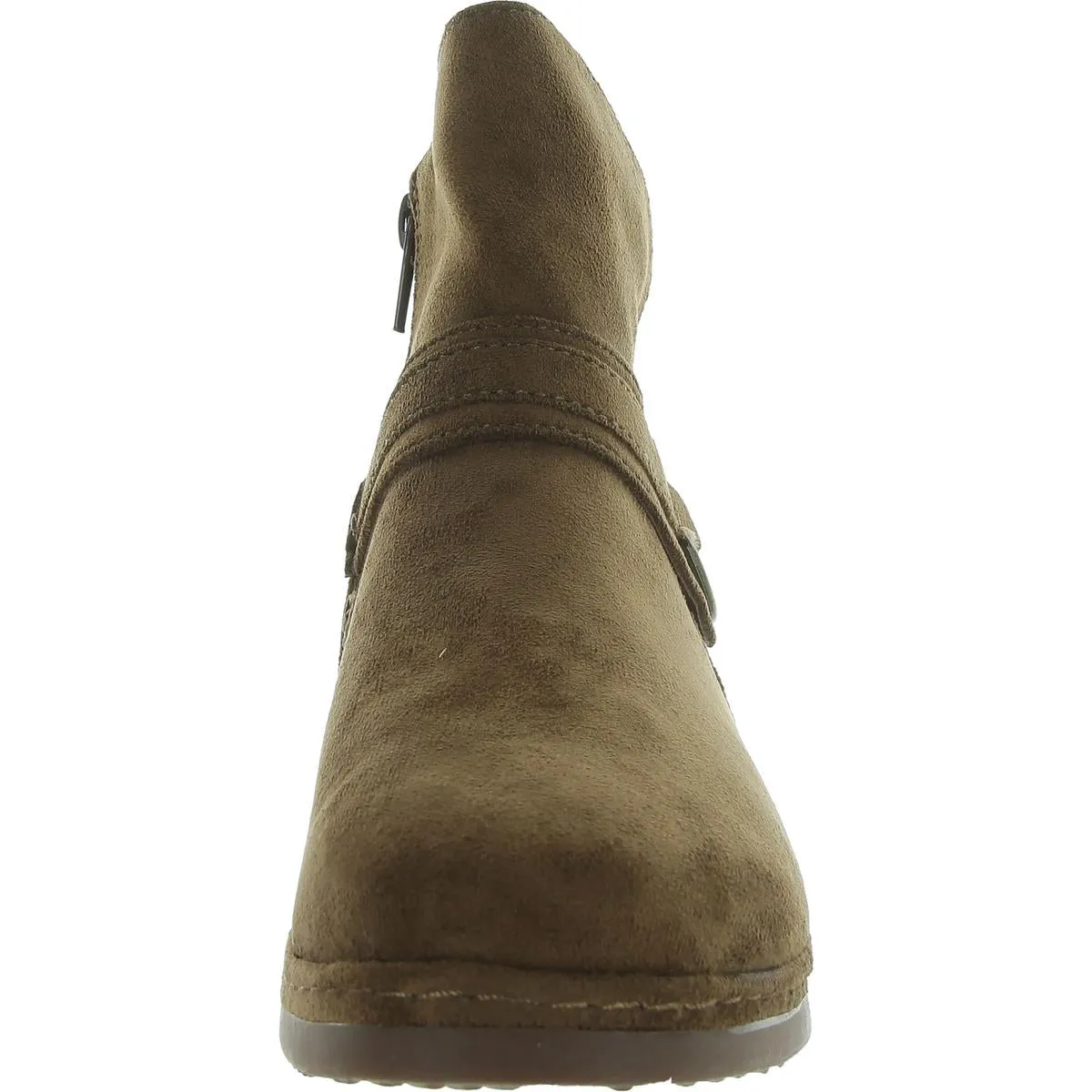 Izzy Womens Zip Up Slip On Booties