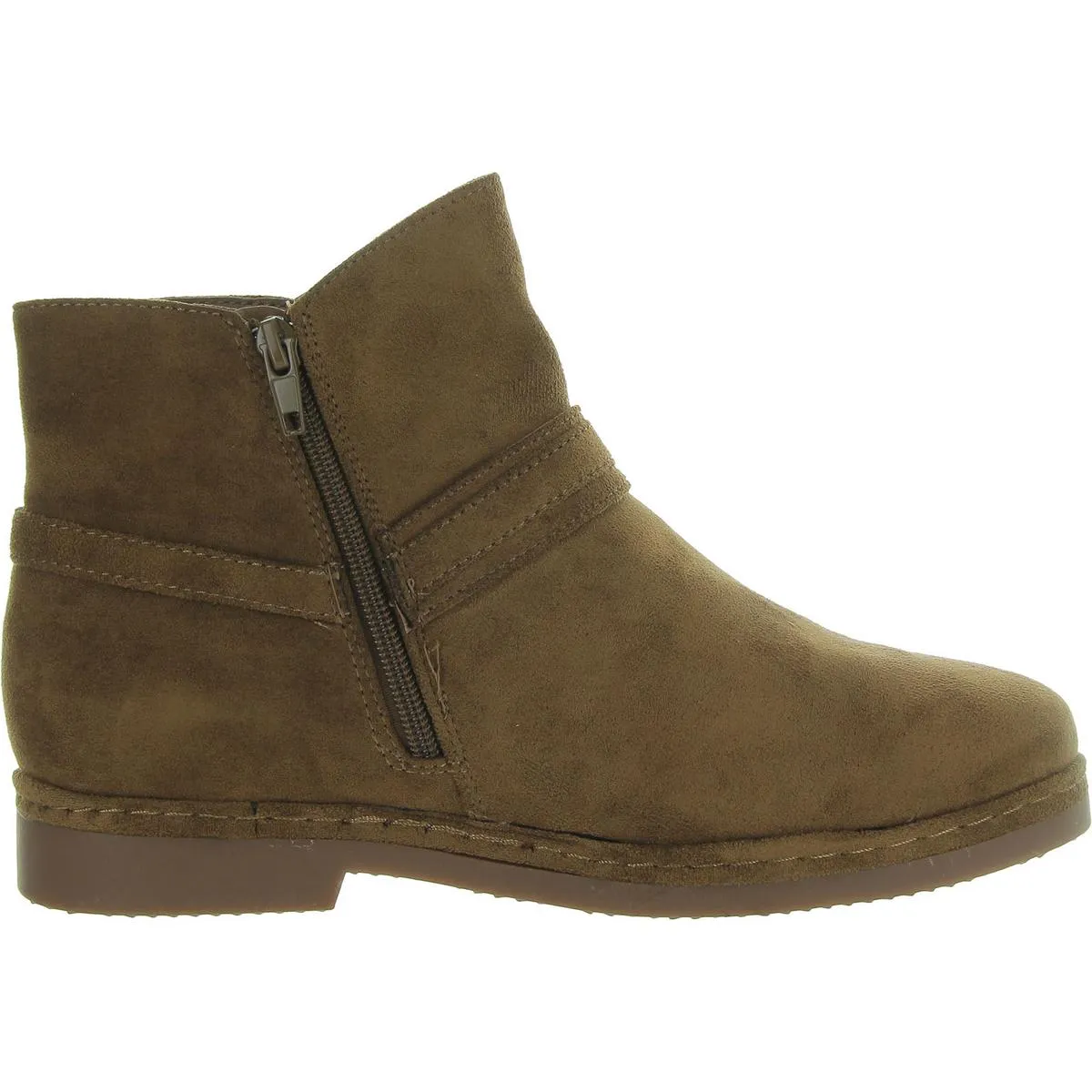 Izzy Womens Zip Up Slip On Booties