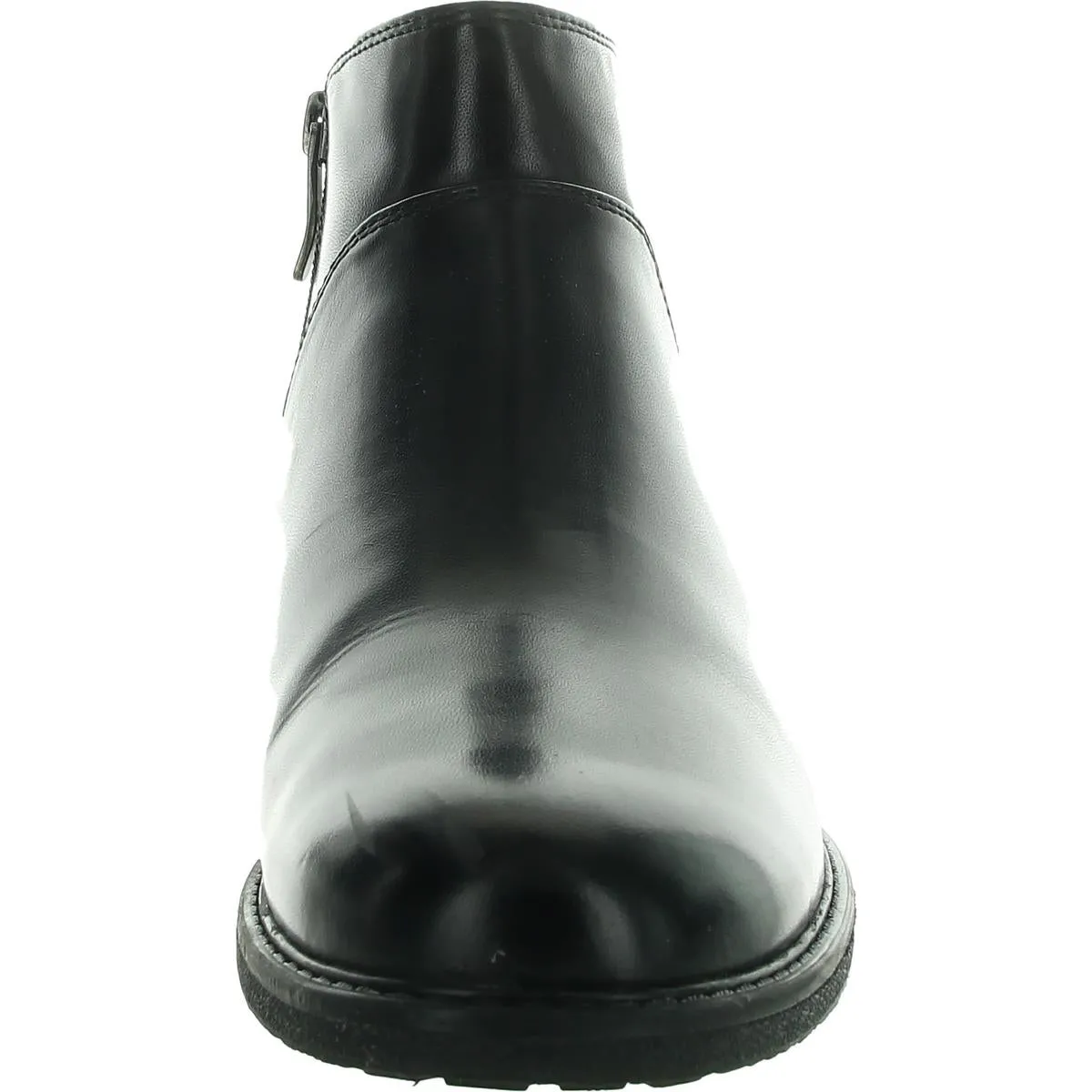 JAESON3 Womens Cushioned Footbed Faux Leather Ankle Boots
