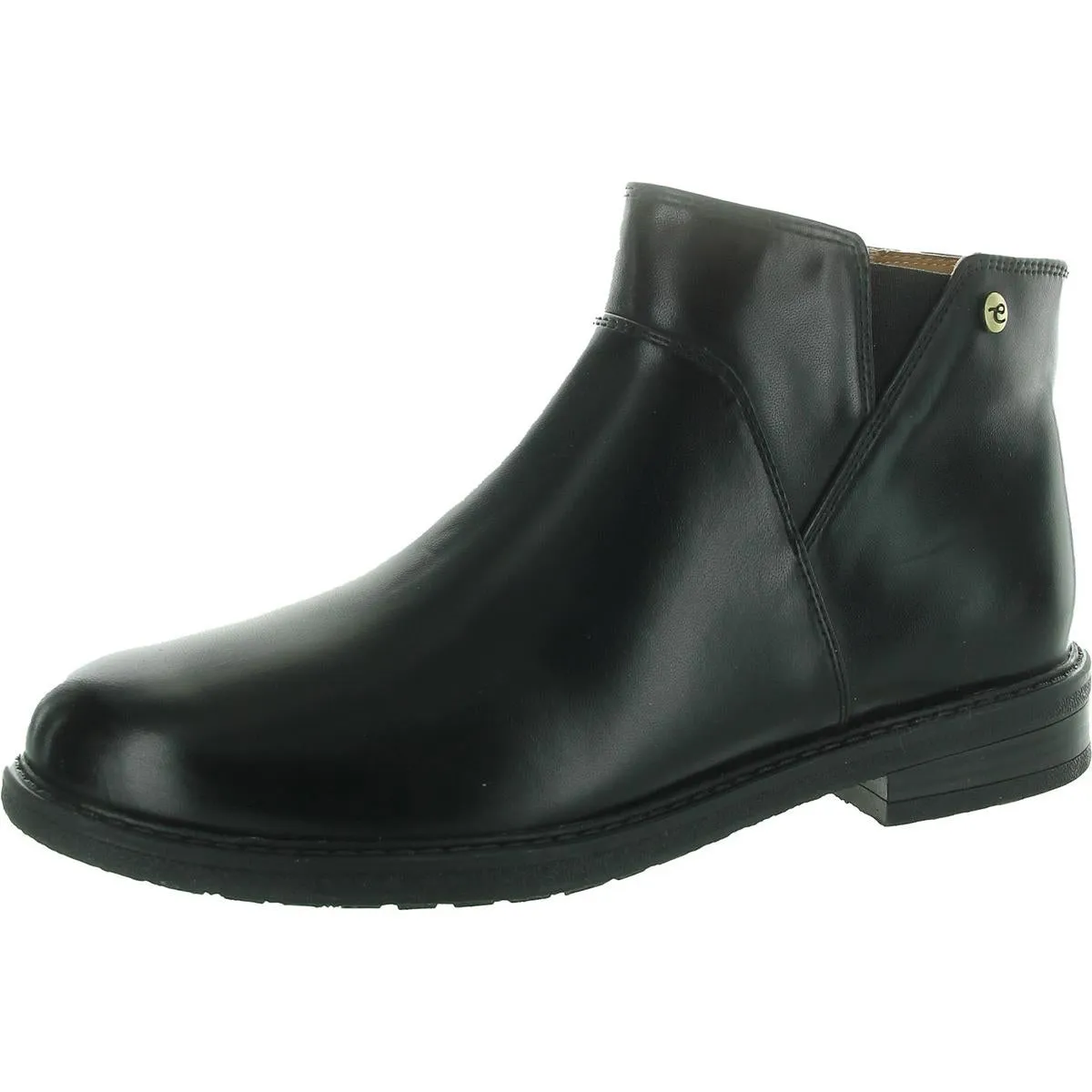 JAESON3 Womens Cushioned Footbed Faux Leather Ankle Boots