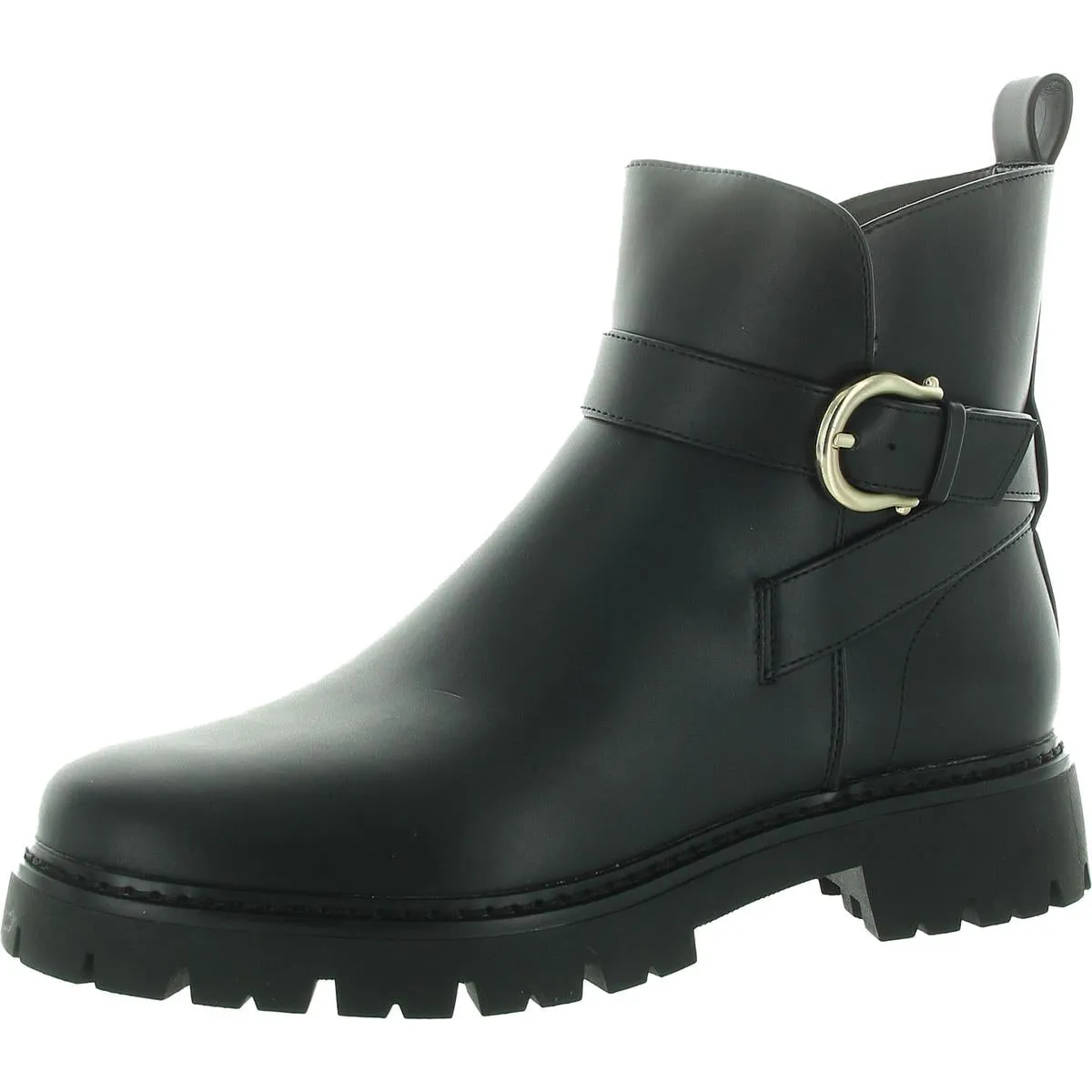 JAYNAAP Womens Zipper Manmade Motorcycle Boots