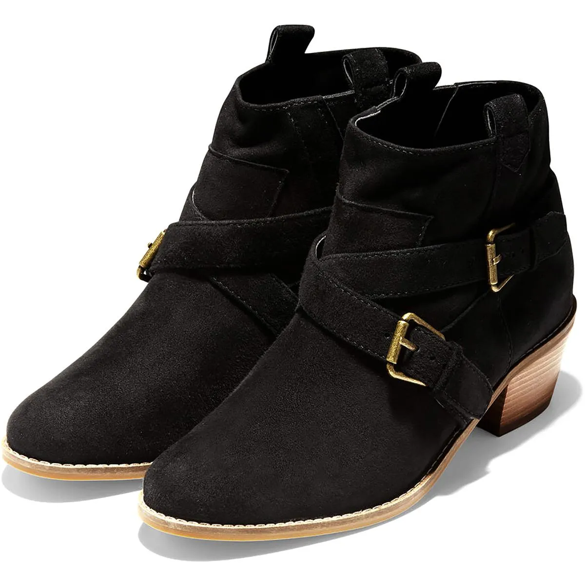 Jensynn Womens Suede Ankle Booties