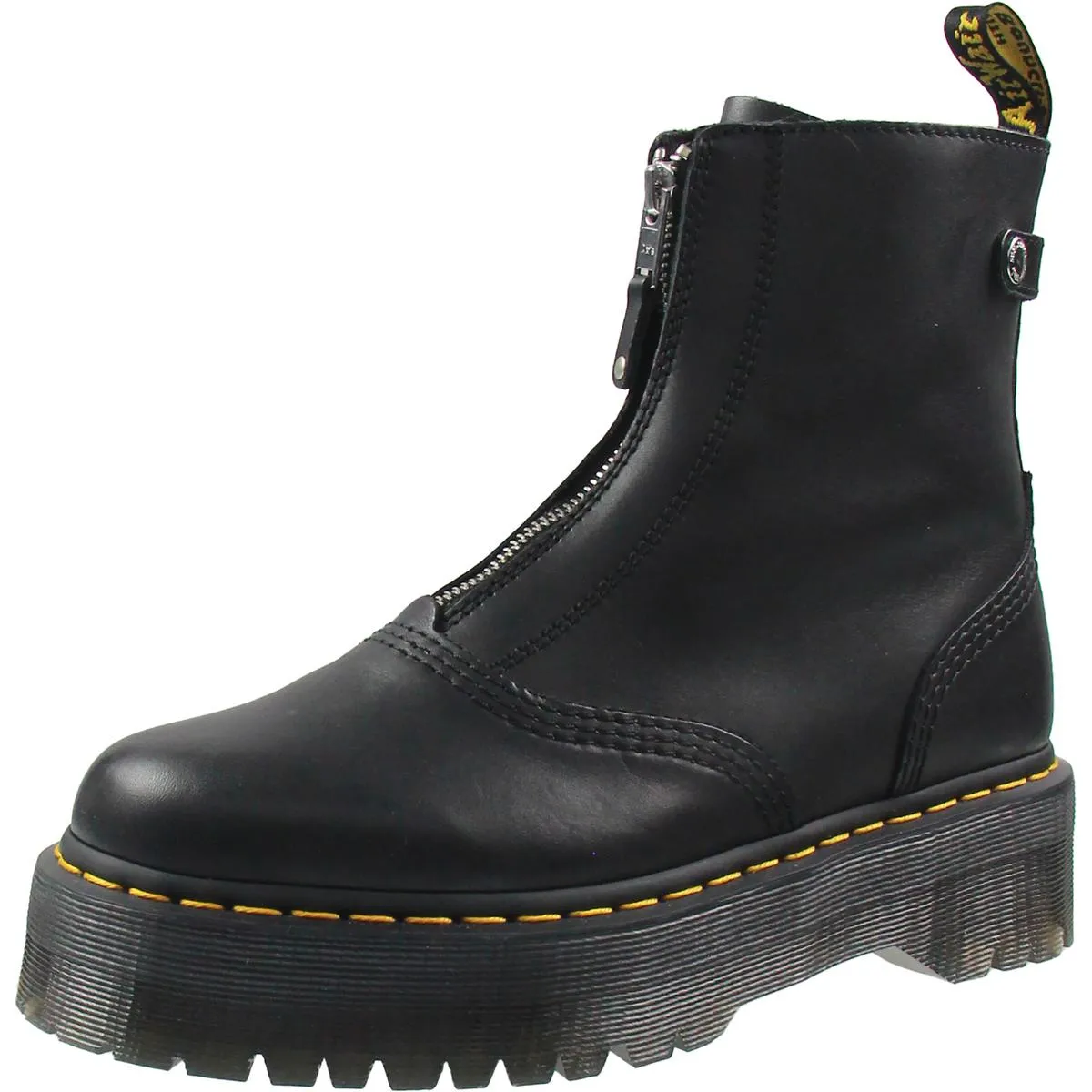 Jetta Womens Lugged Sole Leather Combat & Lace-Up Boots