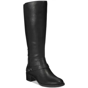 Jewel Plus Womens Wide Calf Faux Leather Knee-High Boots