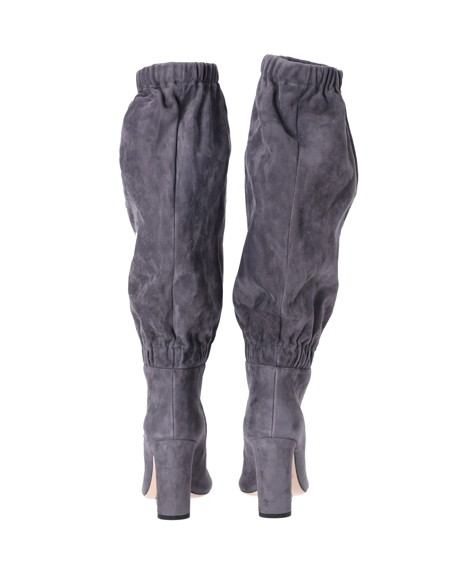 Jimmy Choo Maxyn 85 Knee-high Boots in Grey Suede