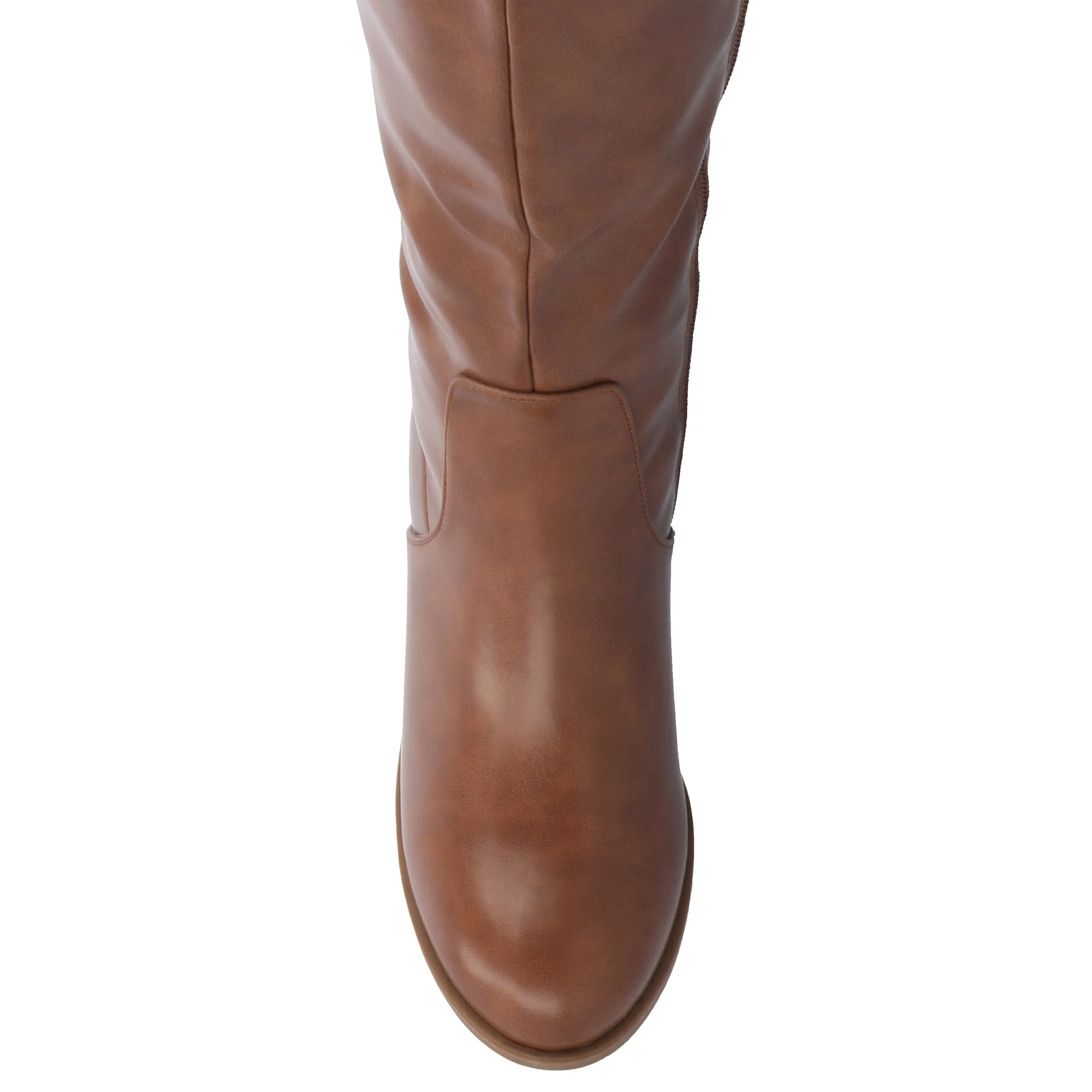 Journee Collection Wide Width Extra Wide Calf Womens Romilly Tru Comfort Foam Stacked Block Heel Round Toe Boots