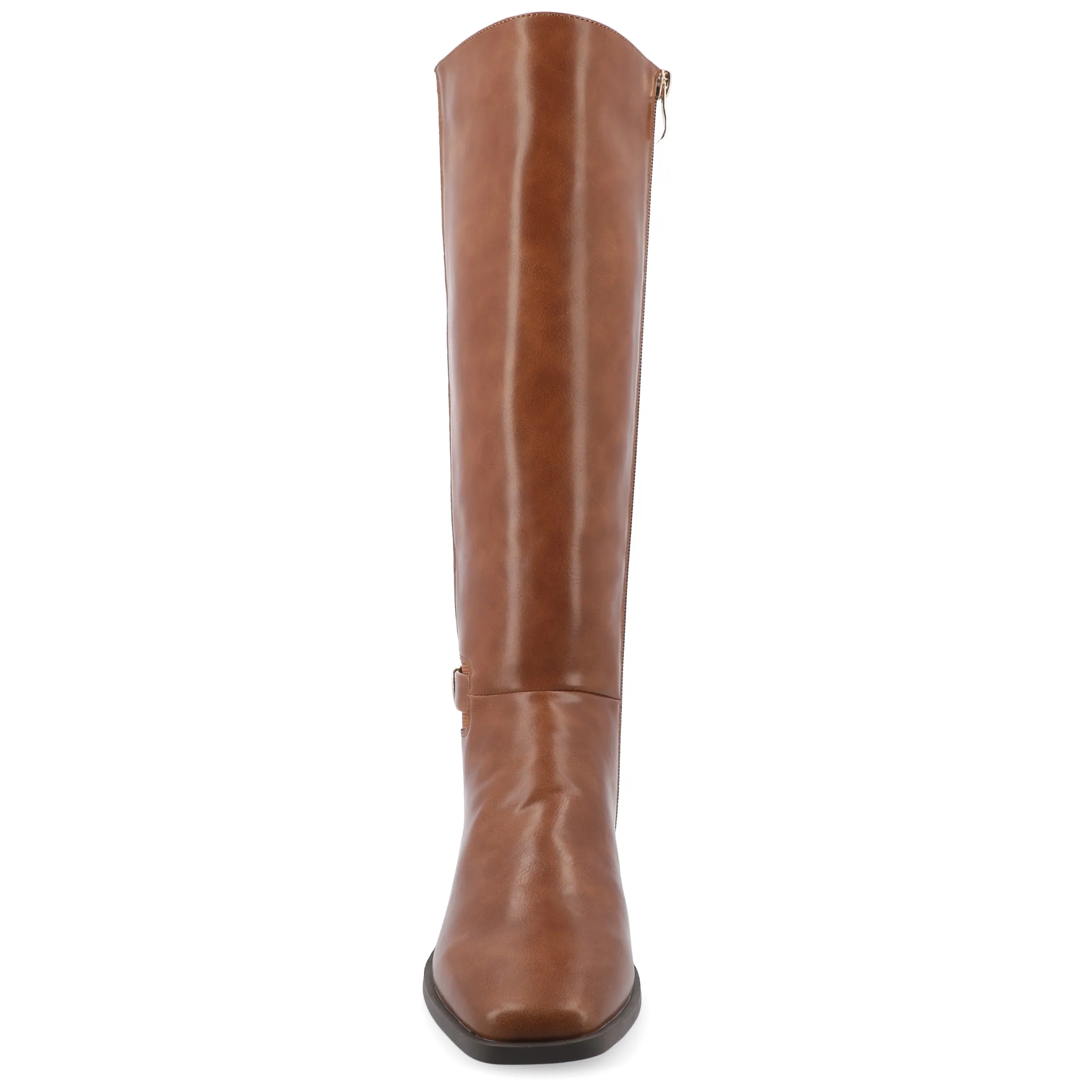 Journee Collection Wide Width Wide Calf Womens Londyn Tru Comfort Foam Stacked Block Heel Square Toe Boots