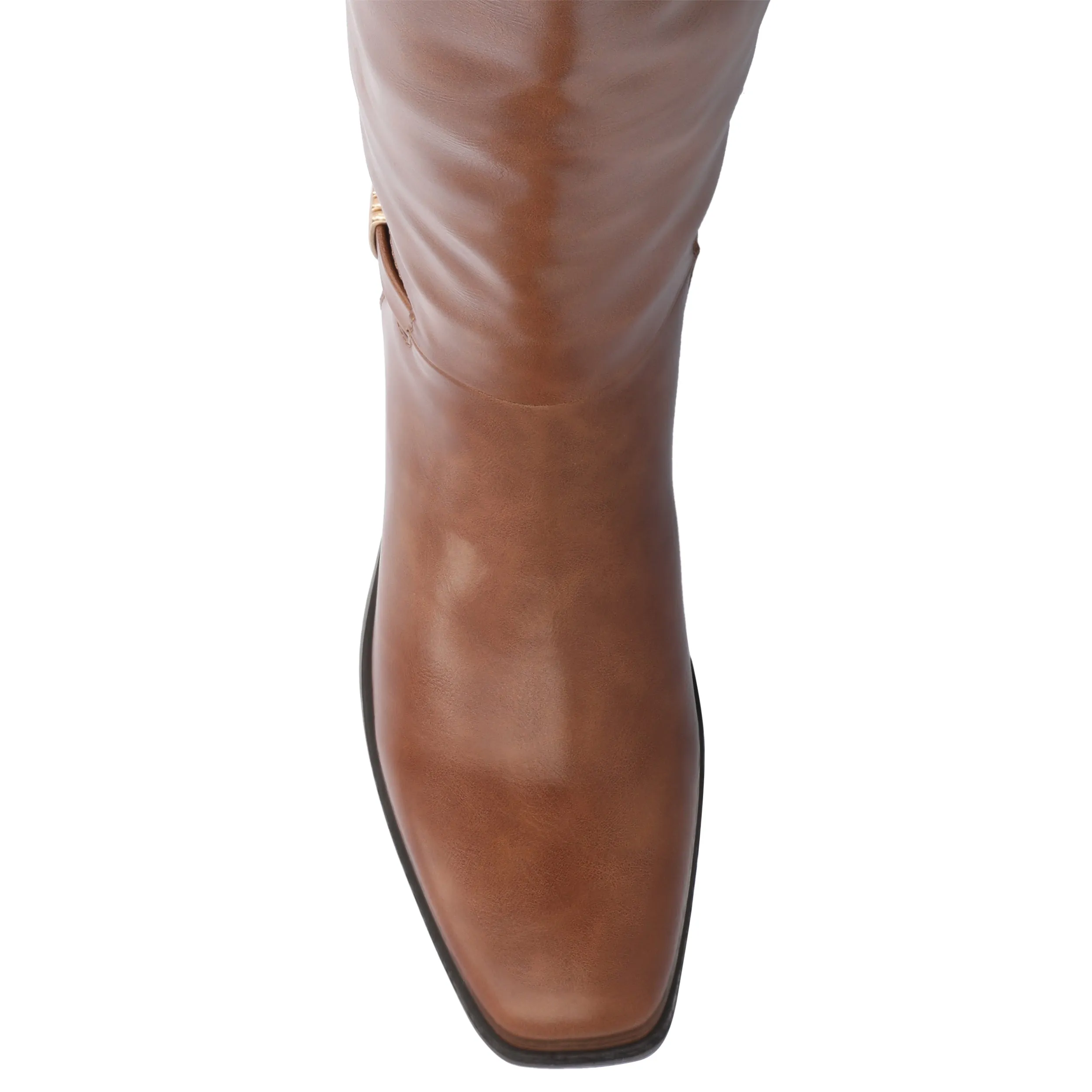 Journee Collection Wide Width Wide Calf Womens Londyn Tru Comfort Foam Stacked Block Heel Square Toe Boots