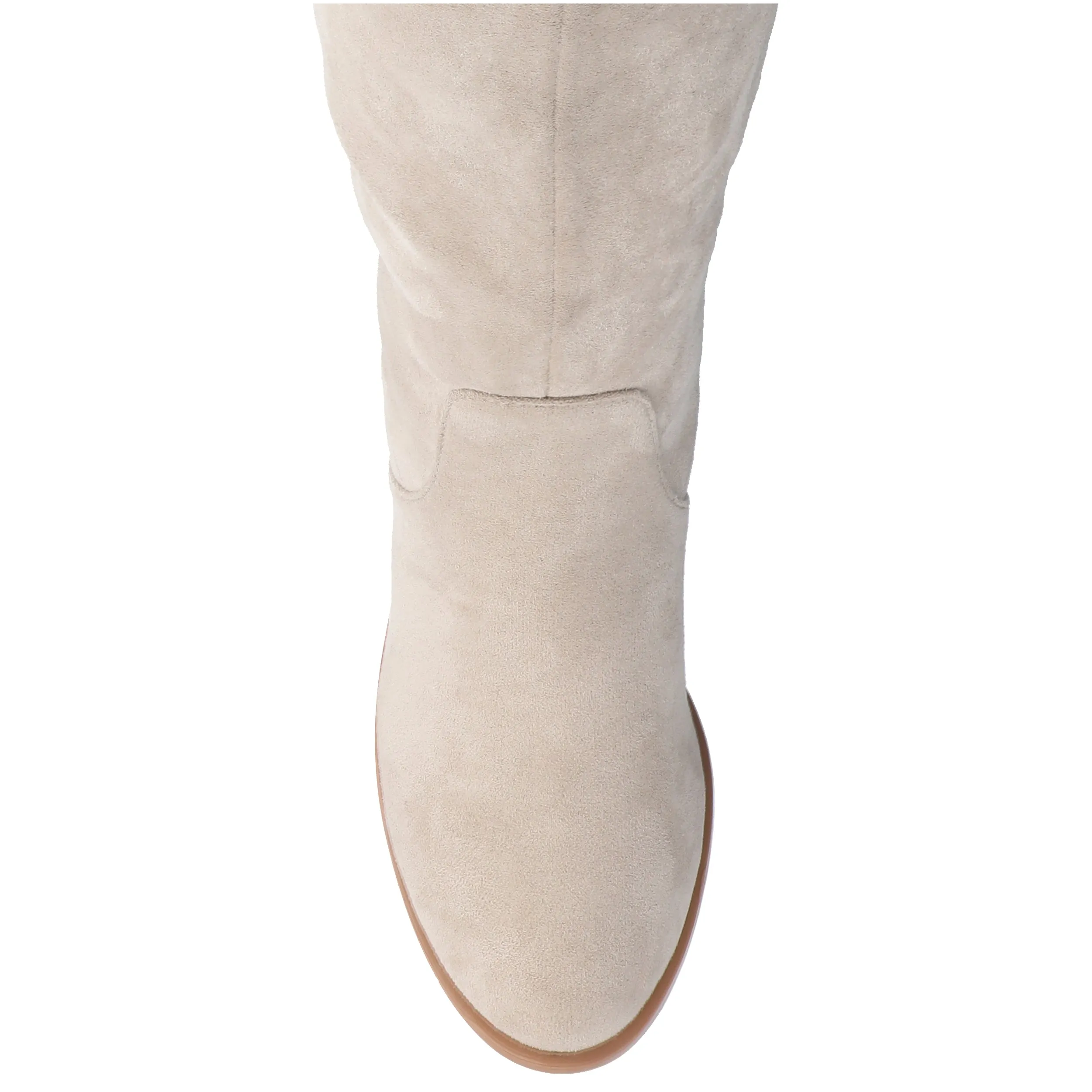Journee Collection Wide Width Wide Calf Womens Romilly Tru Comfort Foam Stacked Block Heel Round Toe Boots