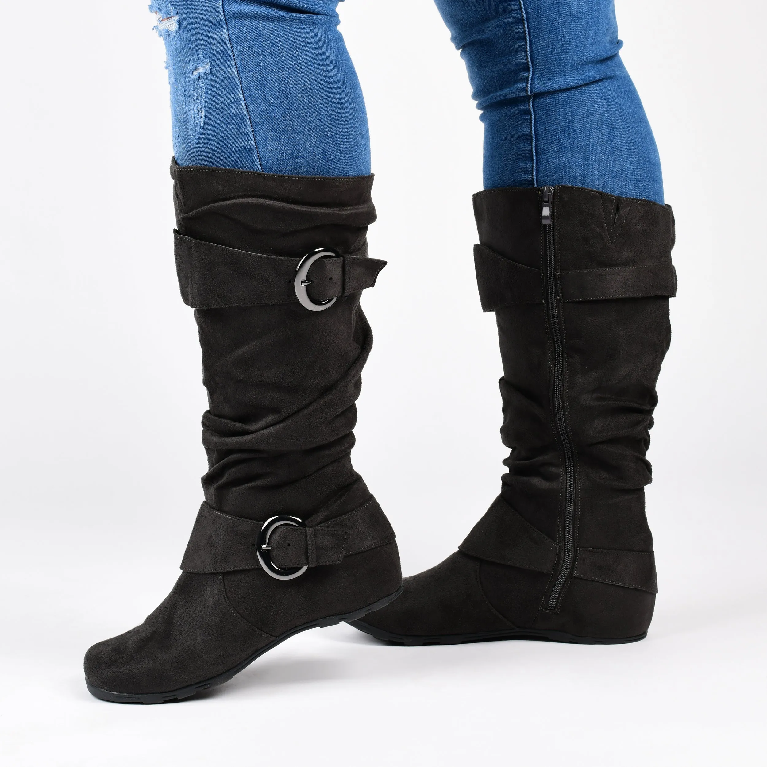 Journee Collection Women's Extra Wide Calf Jester-01 Boot
