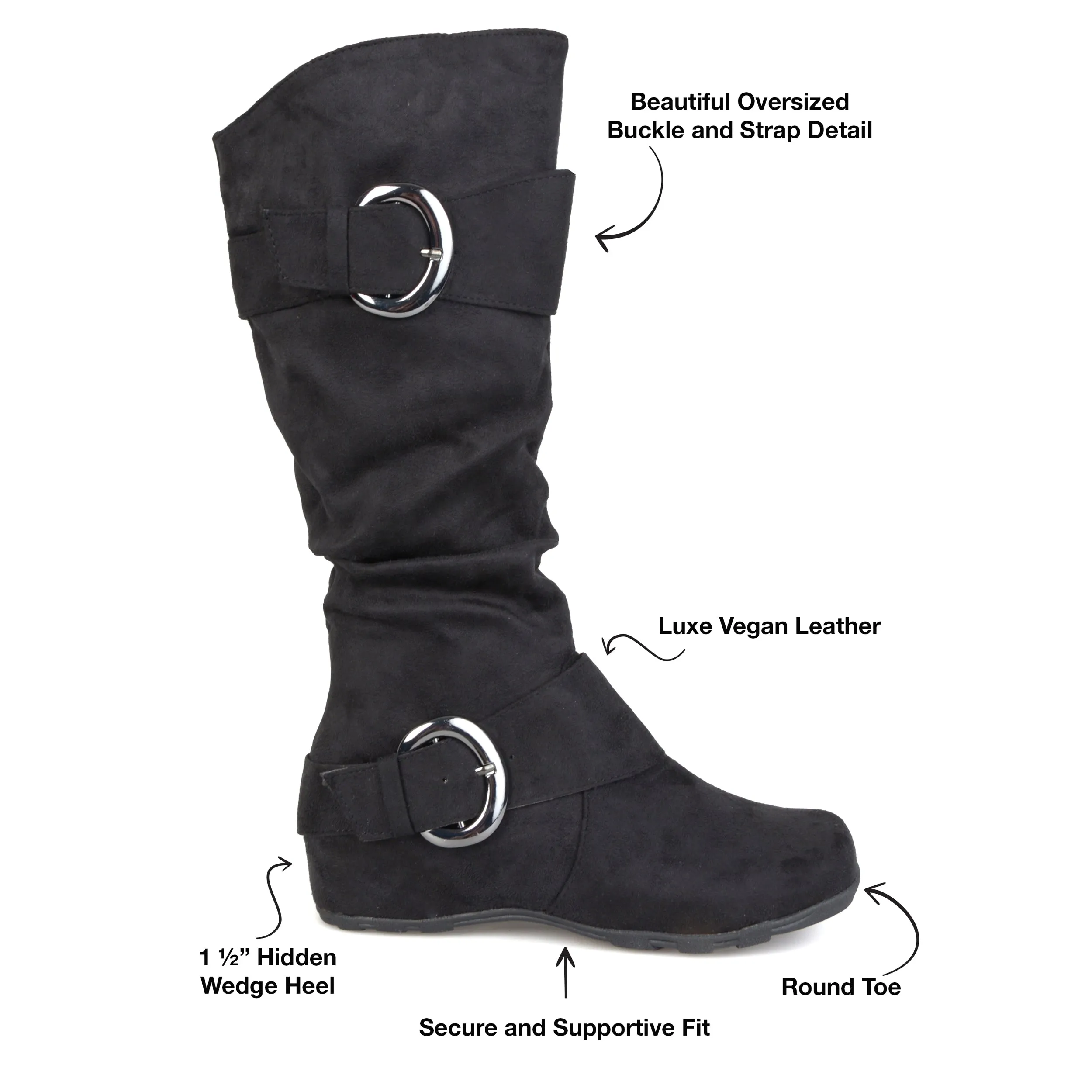 Journee Collection Women's Extra Wide Calf Jester-01 Boot