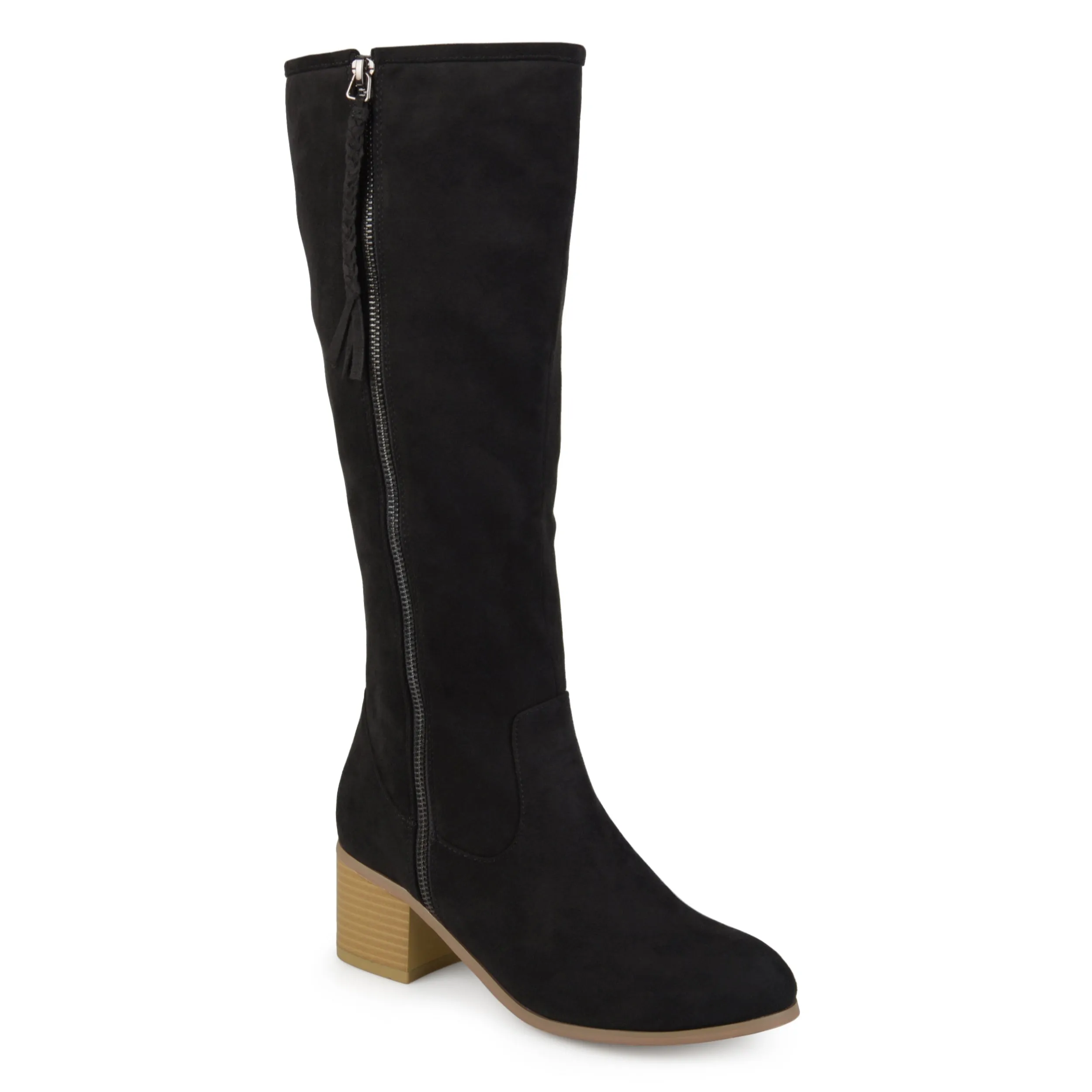 Journee Collection Womens Sanora Stacked Heel Riding Boots