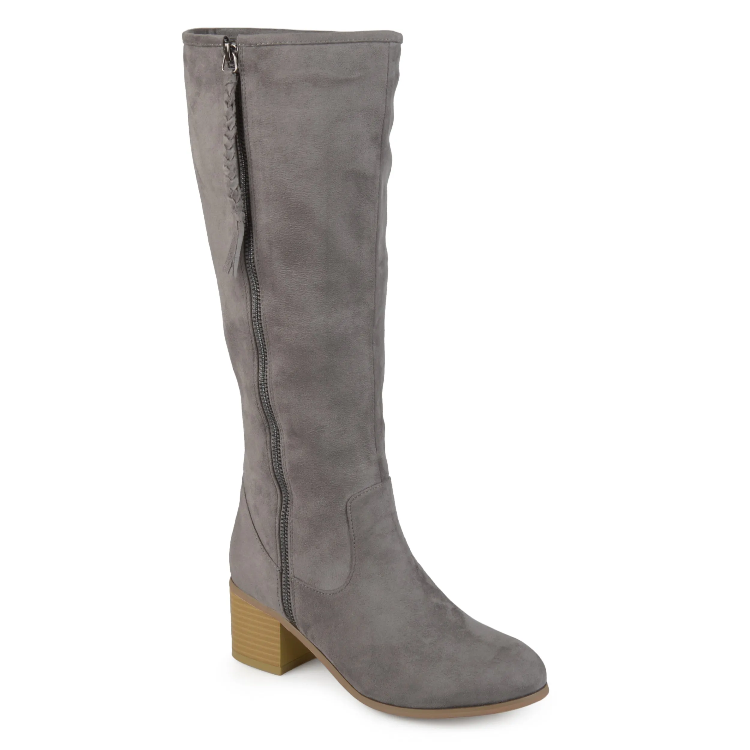 Journee Collection Womens Sanora Stacked Heel Riding Boots