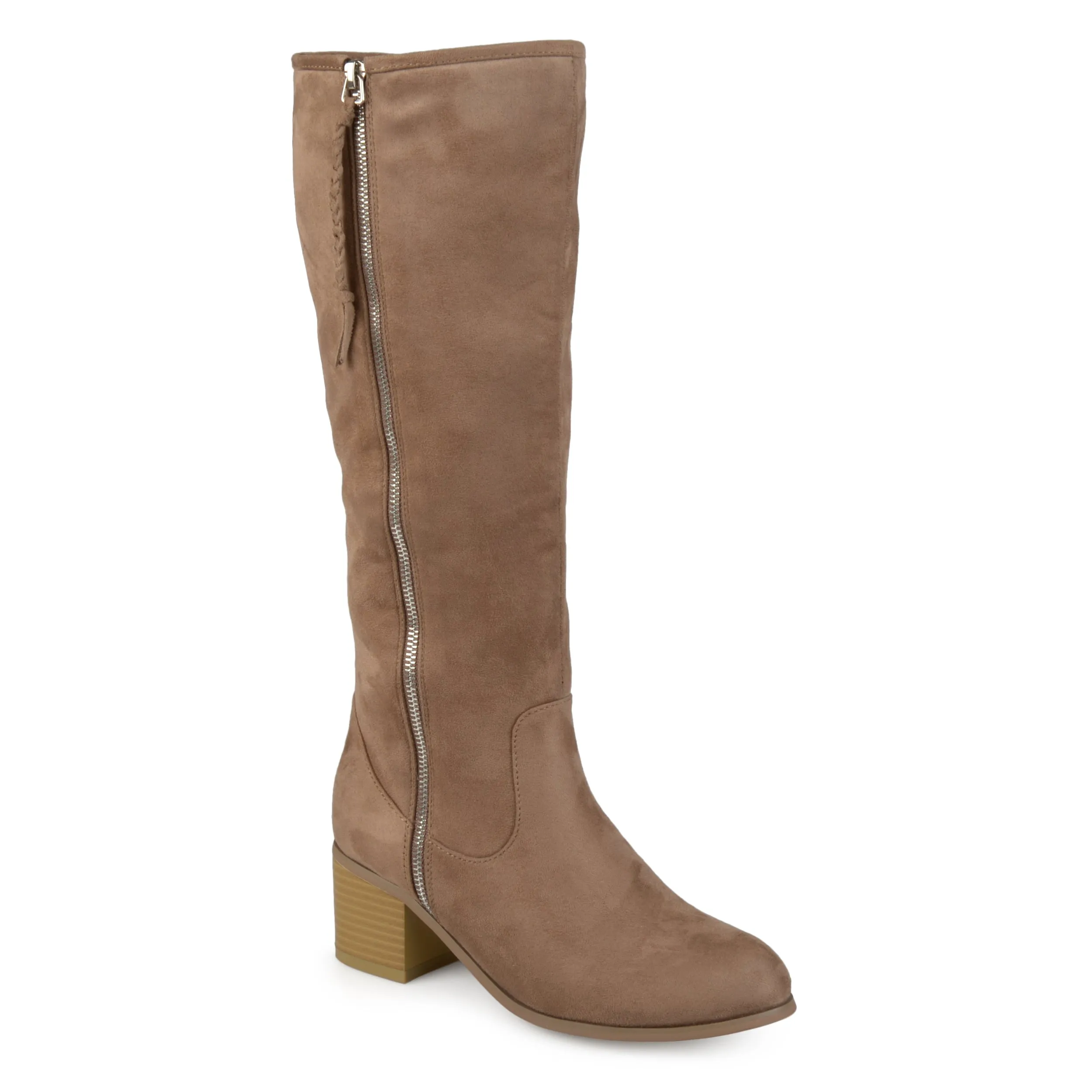 Journee Collection Womens Sanora Stacked Heel Riding Boots