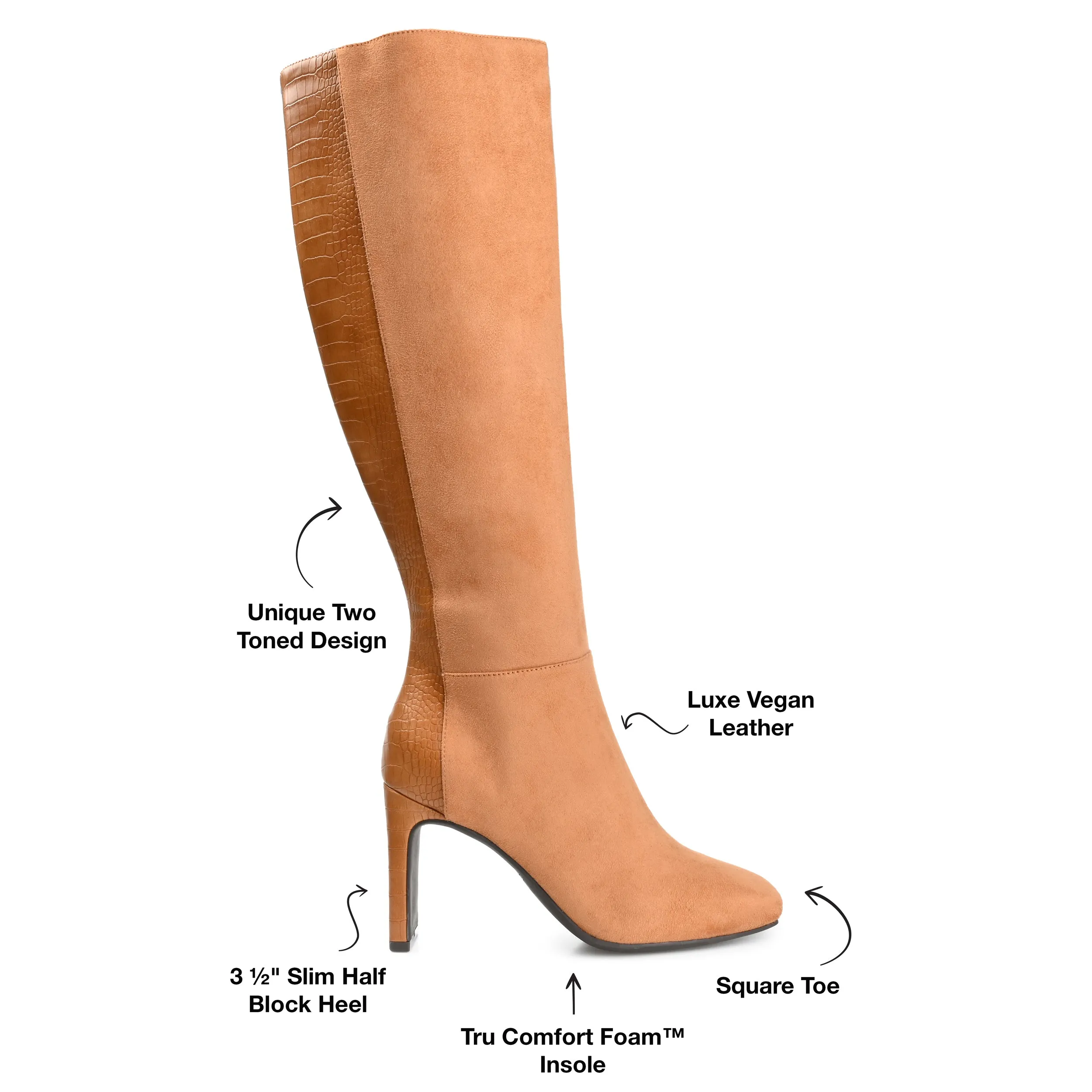 Journee Collection Women's Tru Comfort Foam Extra Wide Calf Elisabeth Boot