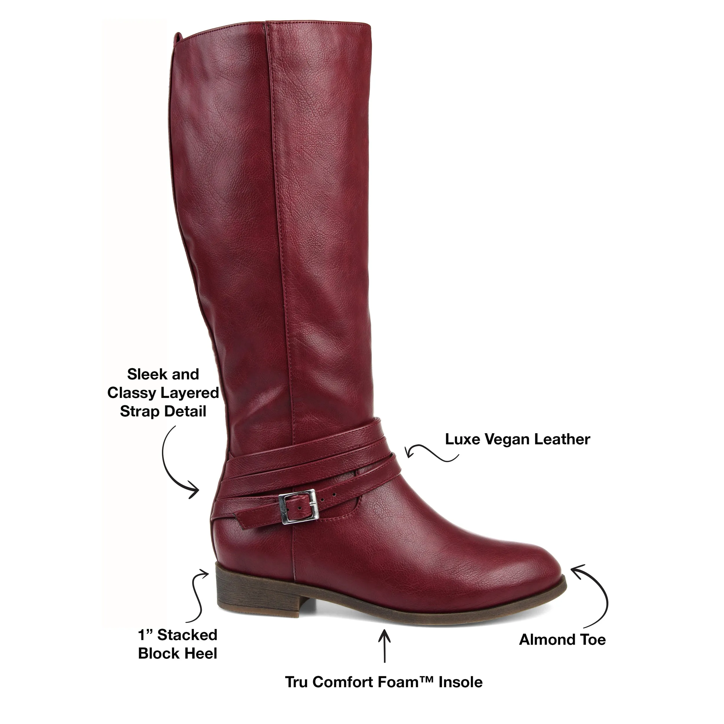 Journee Collection Women's Tru Comfort Foam Wide Calf Ivie Boot