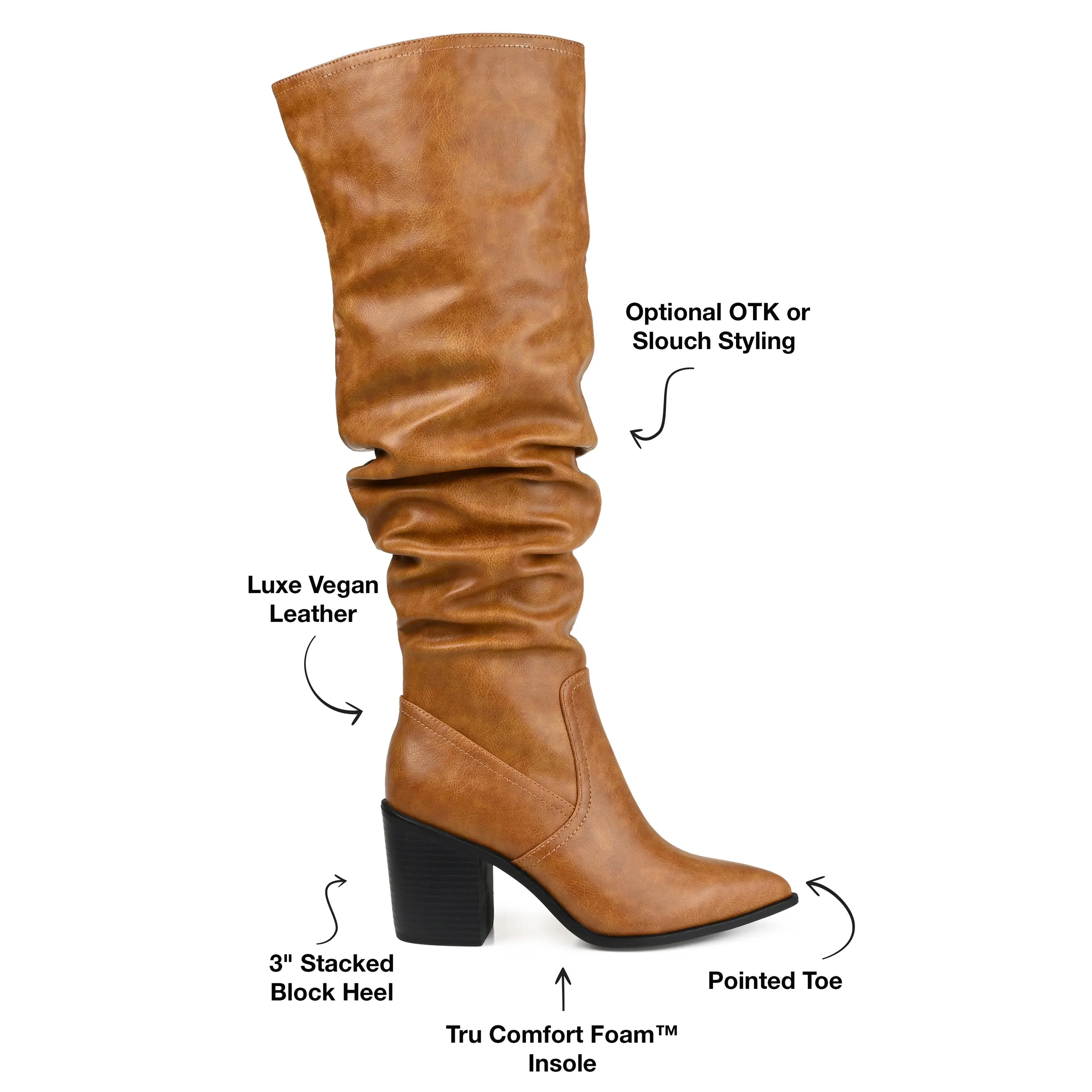 Journee Collection Women's Tru Comfort Foam Wide Calf Pia Boot