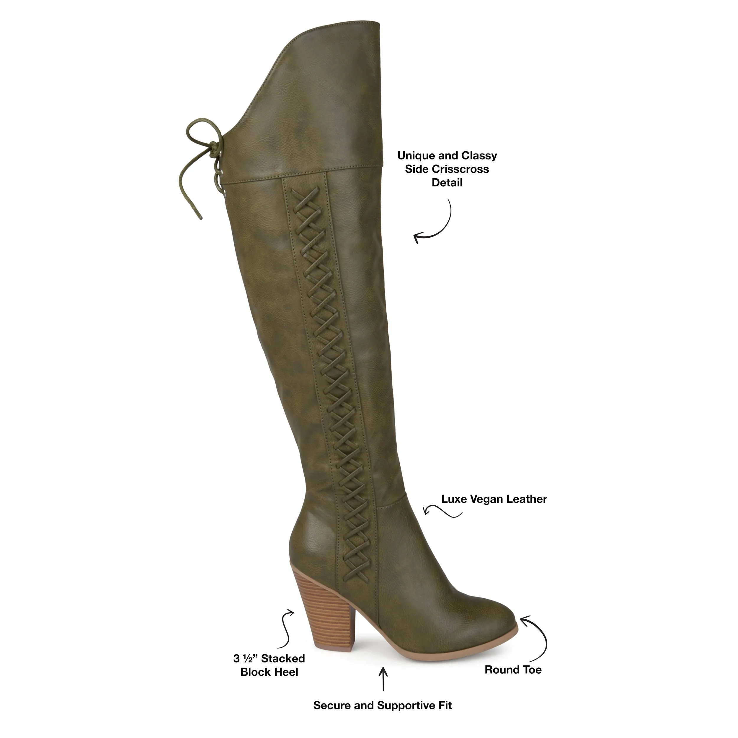 Journee Women's Wide Calf Spritz-P Boot