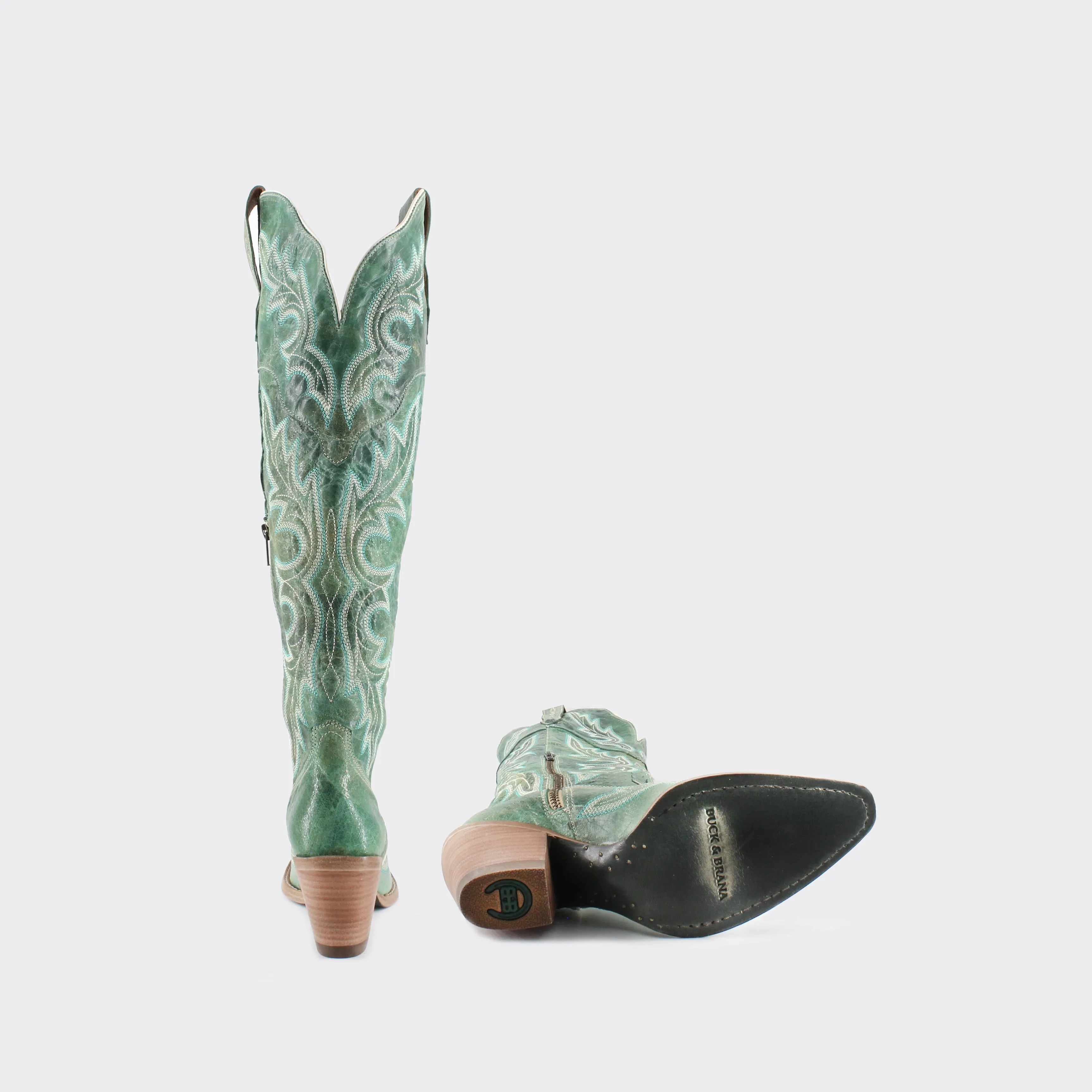 Julia Leather Cowgirl Boots - Sophisticated Western Footwear By Buck & Brana ju
