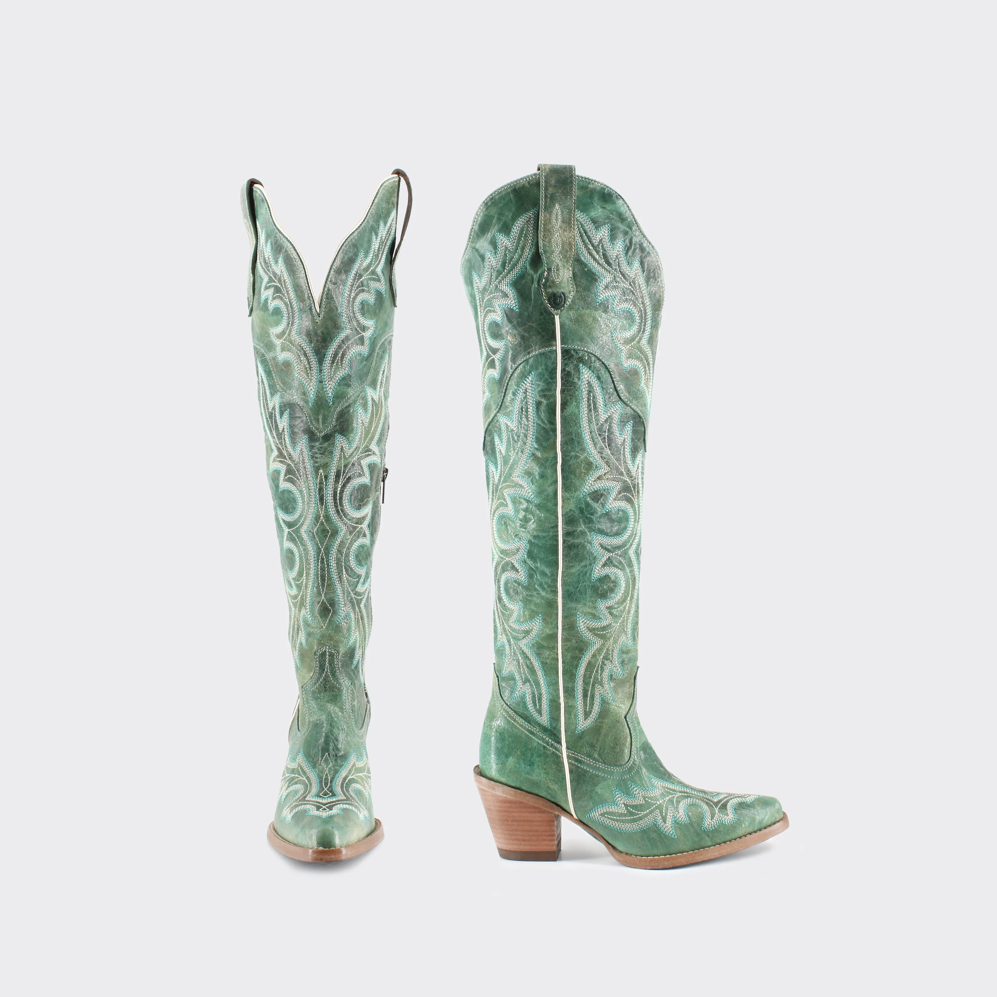 Julia Leather Cowgirl Boots - Sophisticated Western Footwear By Buck & Brana ju