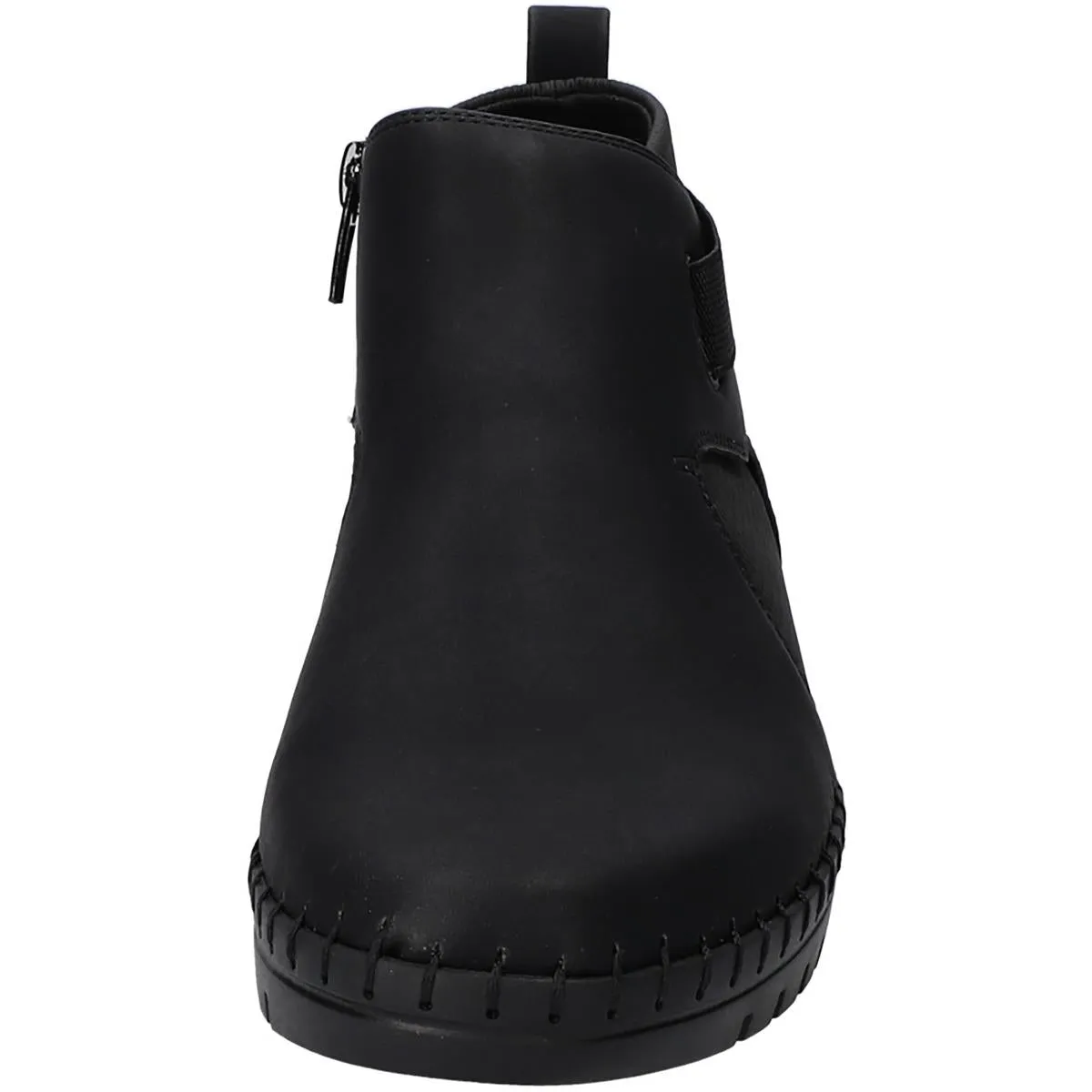 Julienne Womens Faux Leather Zipper Booties